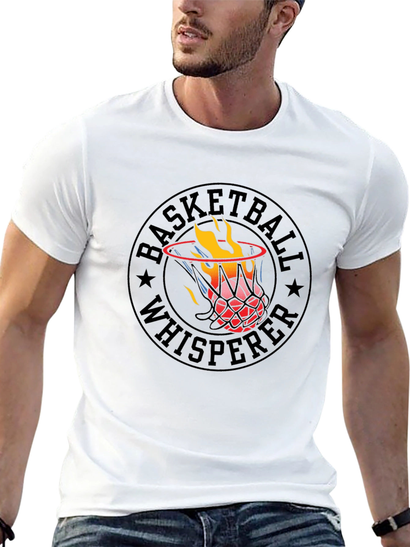 Basketball Whisperer Graphic T-Shirt - Black