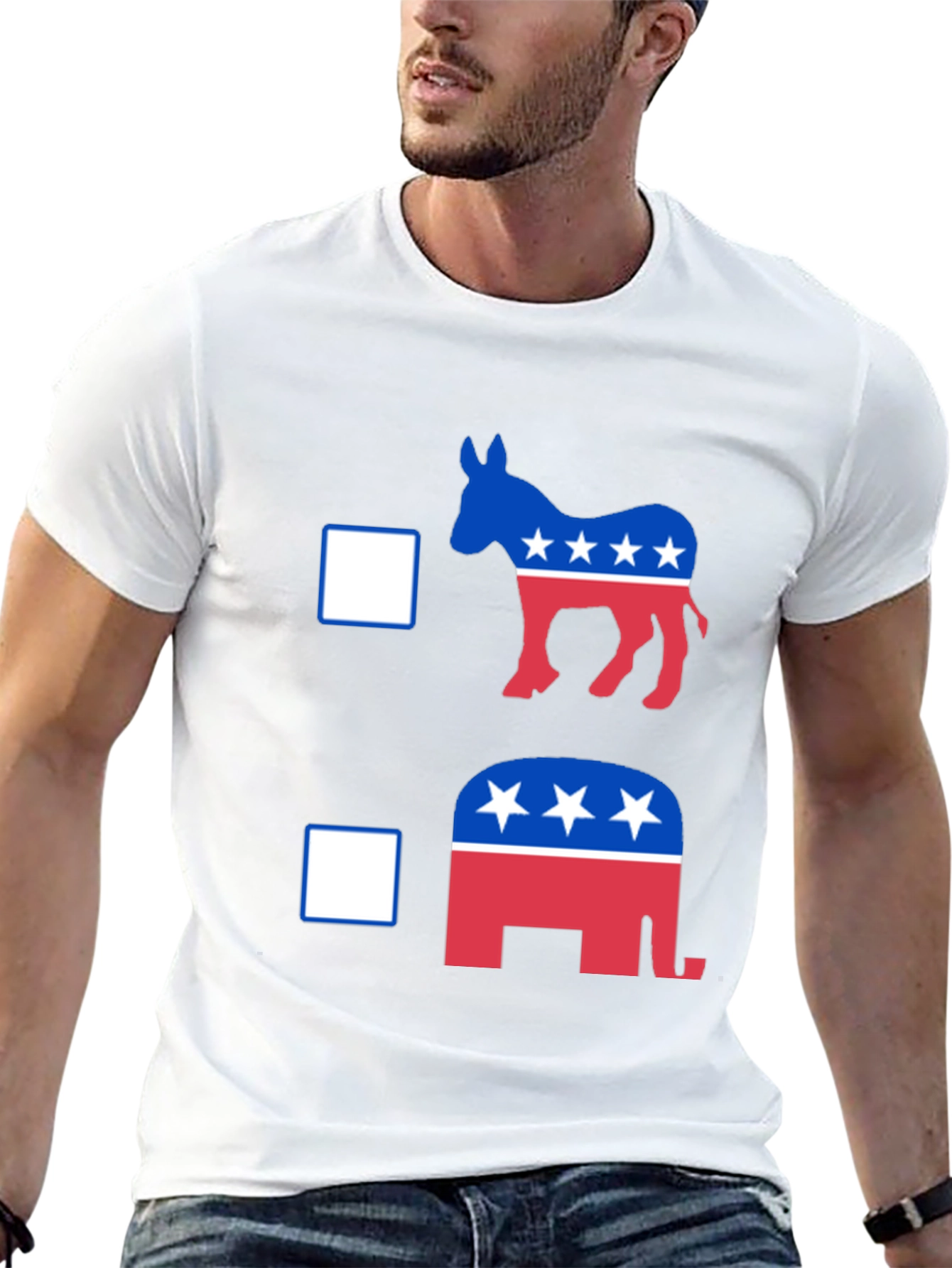 Political Donkey vs Elephant Graphic T-Shirt