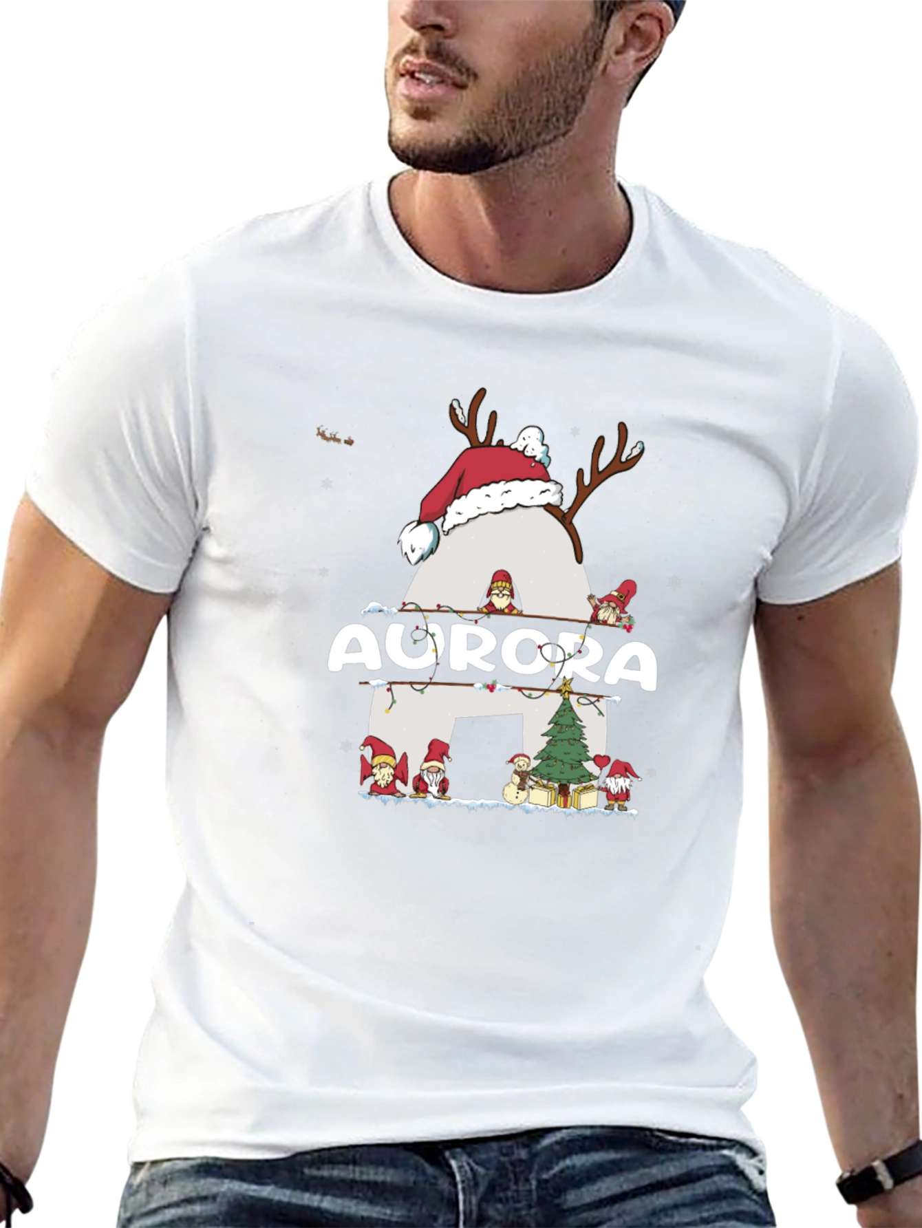 Aurora Christmas Gnome T-Shirt