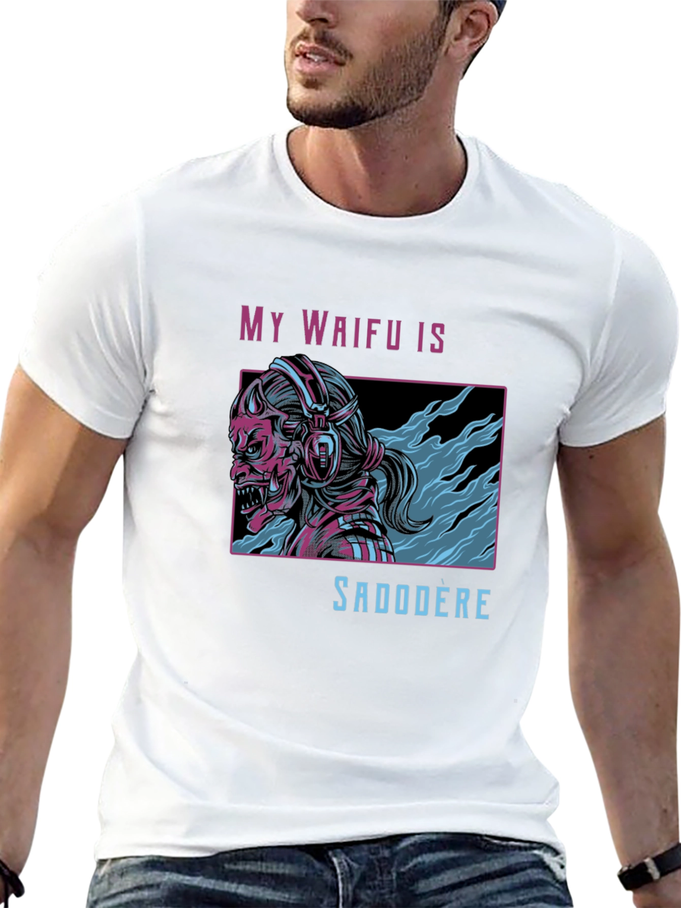 My Waifu Is Sadodere Black T-Shirt