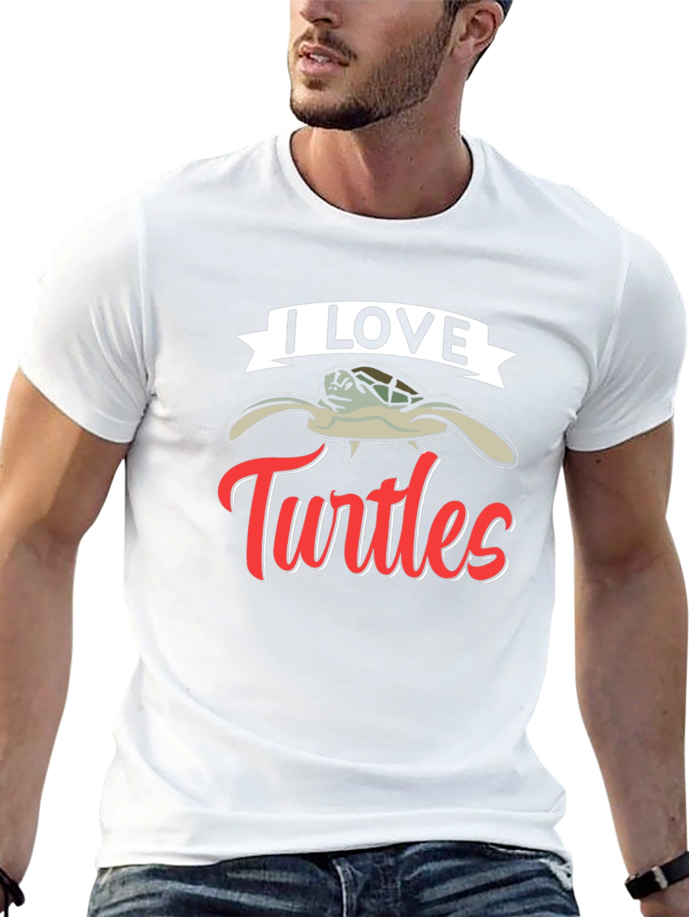 I Love Turtles Graphic T-Shirt Black