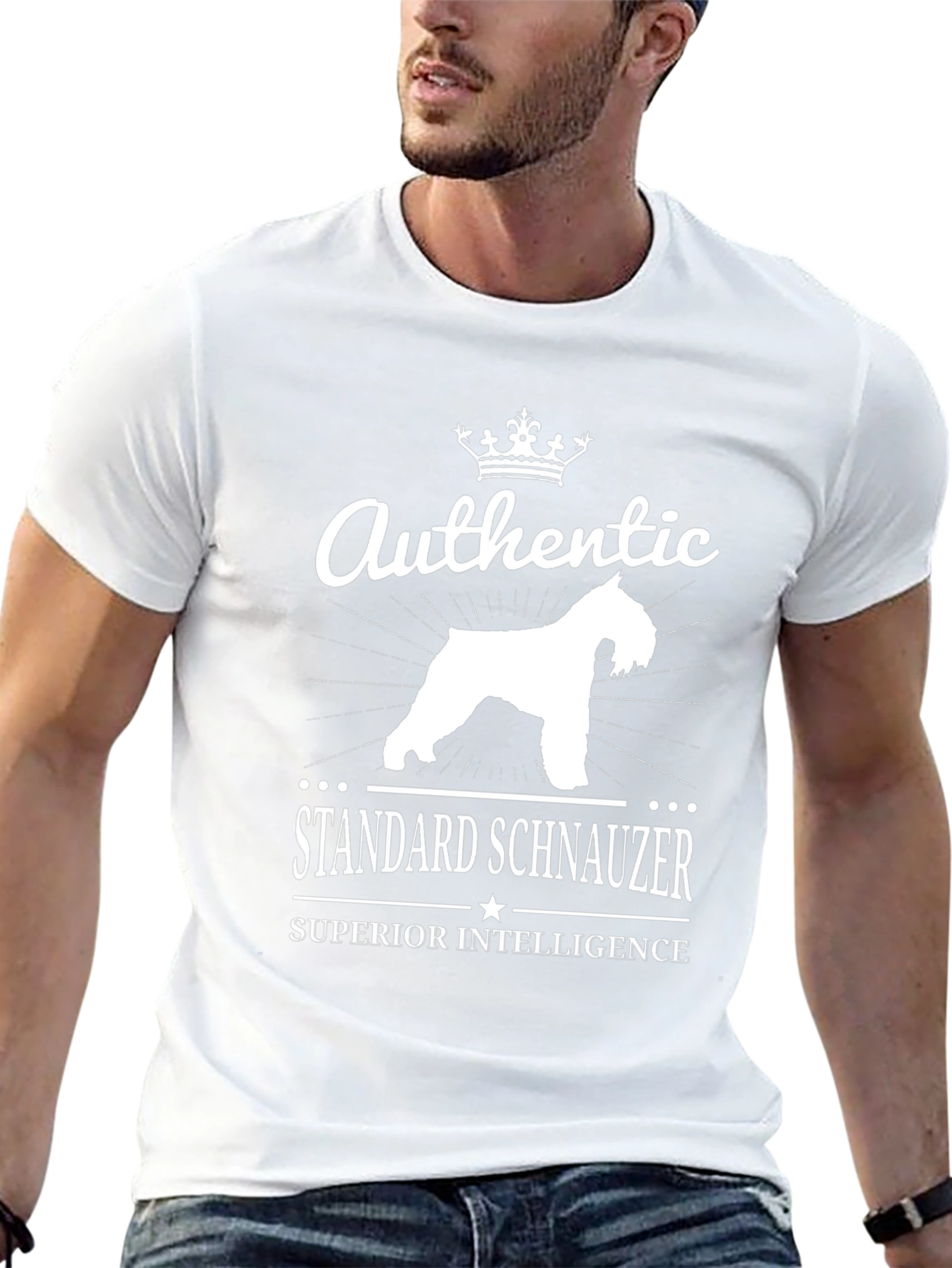 Authentic Standard Schnauzer Superior Intelligence T-Shirt