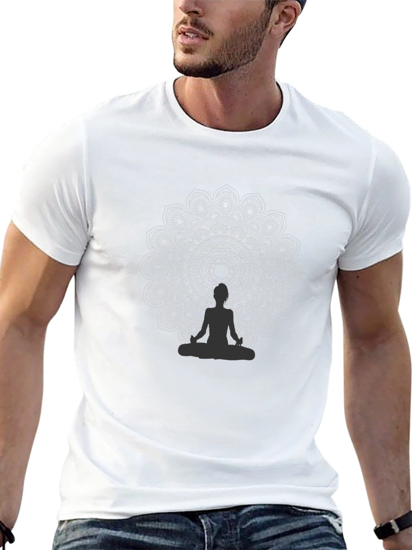 Mandala Buddha Graphic Tee - Black