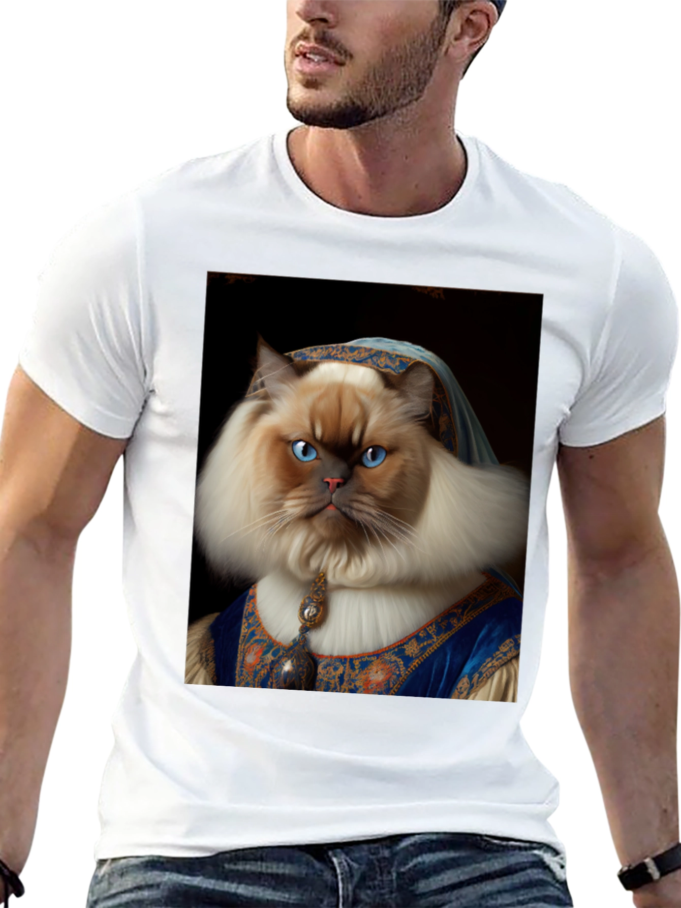 Cat Portrait T-Shirt - Renaissance Pet Tee