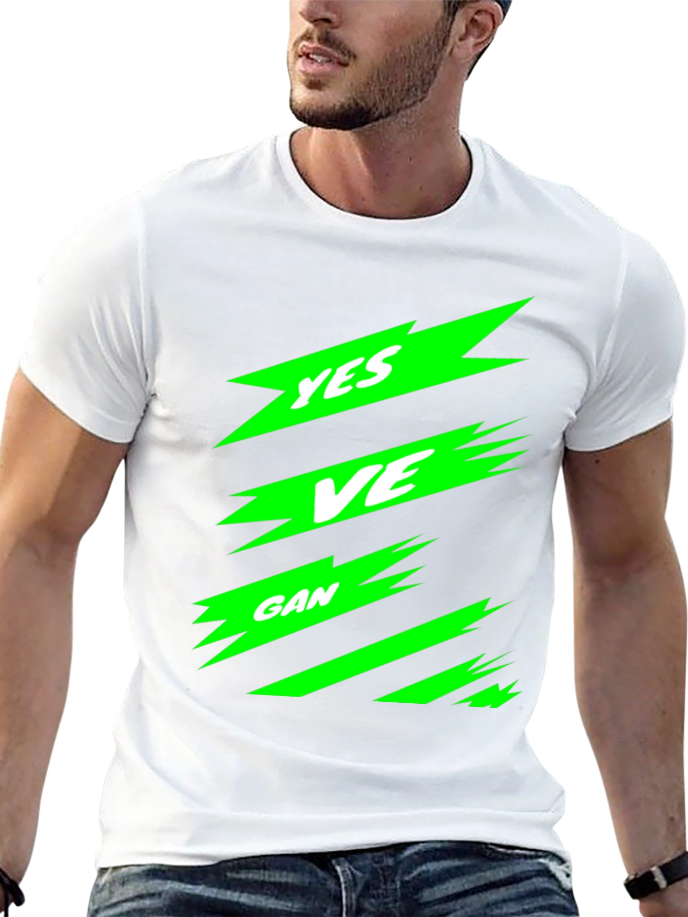 Yes Vegan Black Graphic T-Shirt