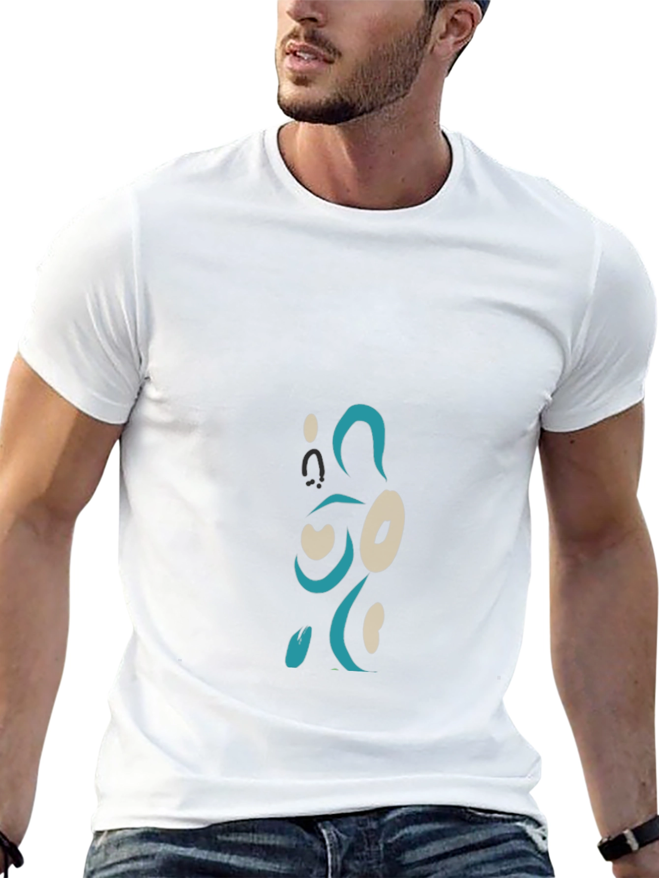 Abstract Design Black T-Shirt