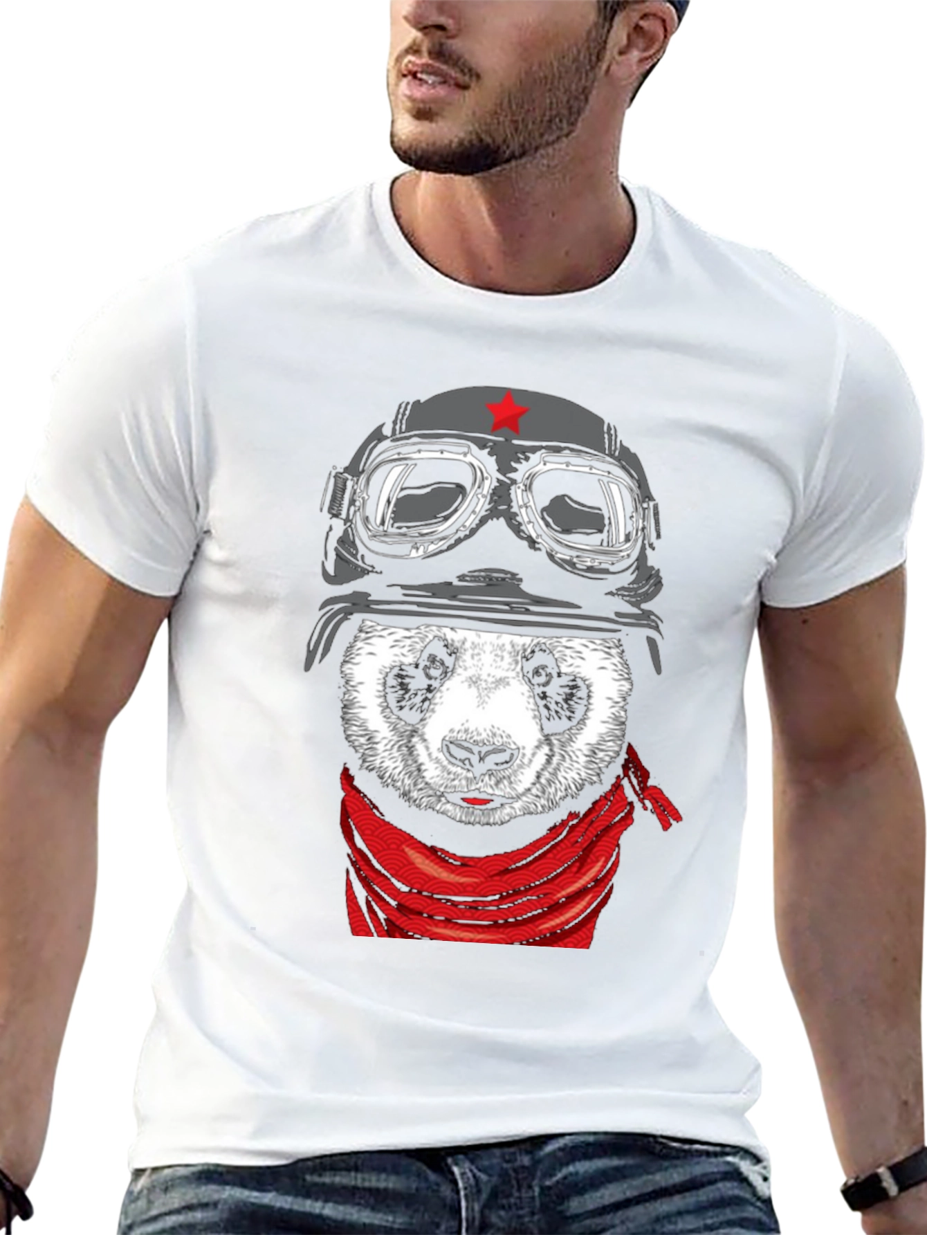 Panda Aviator T-Shirt - Unique Graphic Tee