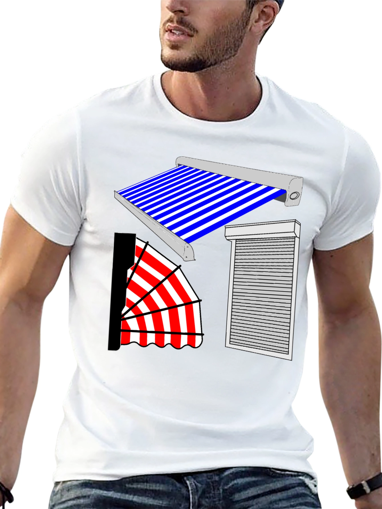 Awnings Graphic T-Shirt | Unisex Soft Cotton Tee