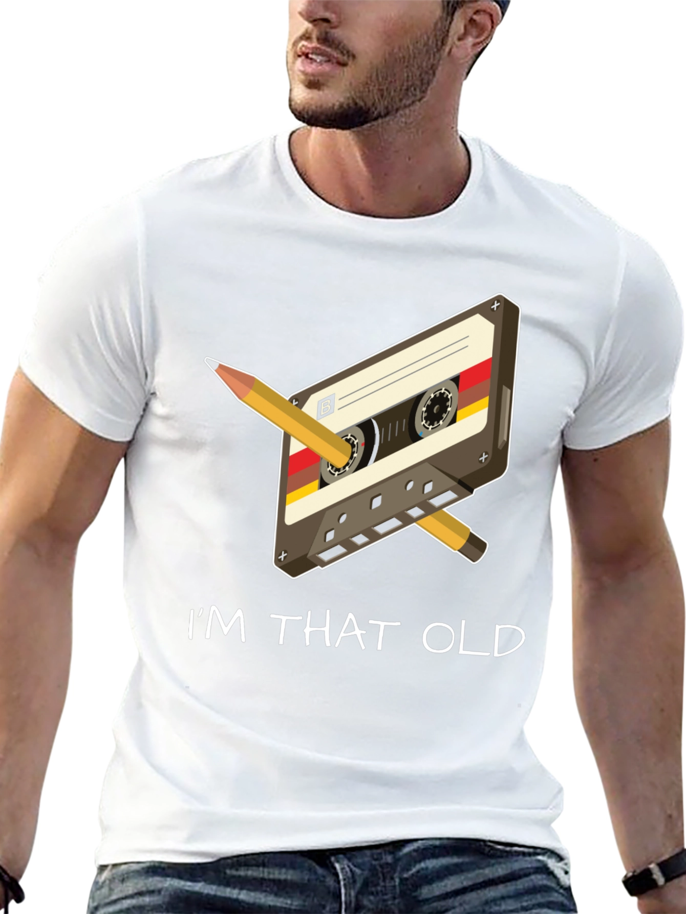 Retro Cassette Tape & Pencil Im That Old T-Shirt