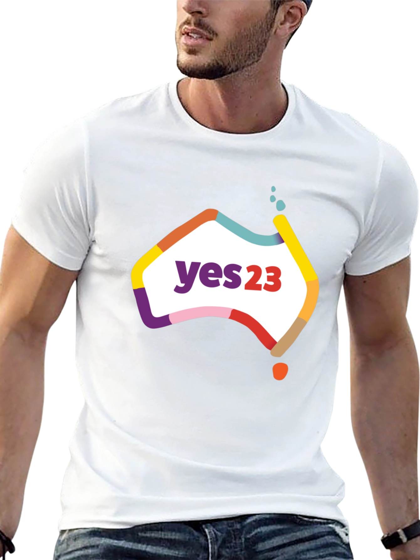 Yes23 Australia Map T-Shirt - Referendum Support Tee