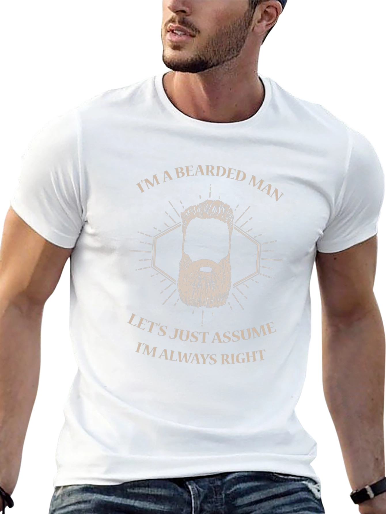 Bearded Man Always Right Graphic Tee