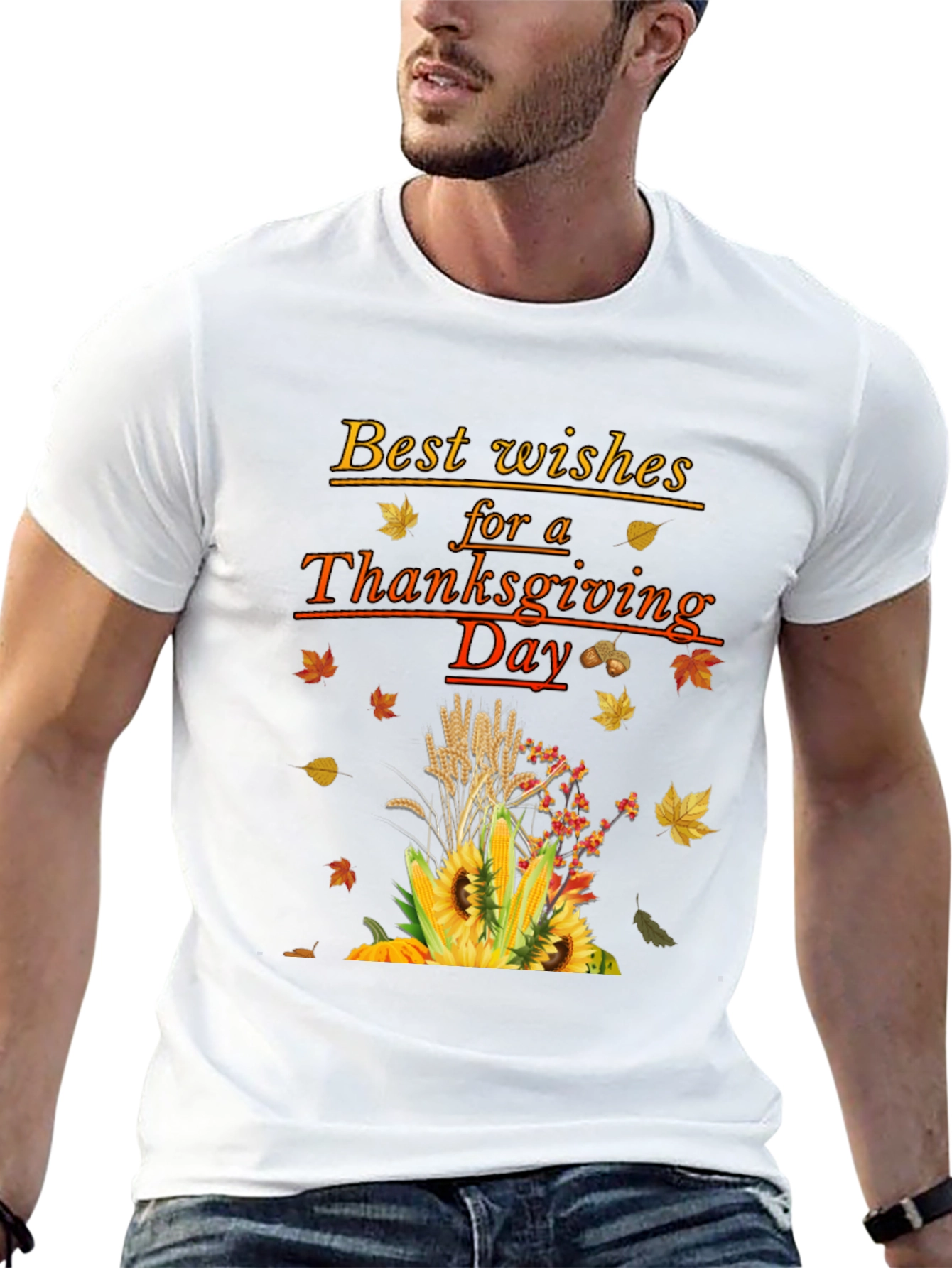 Thanksgiving Wishes T-Shirt - Fall Harvest Design