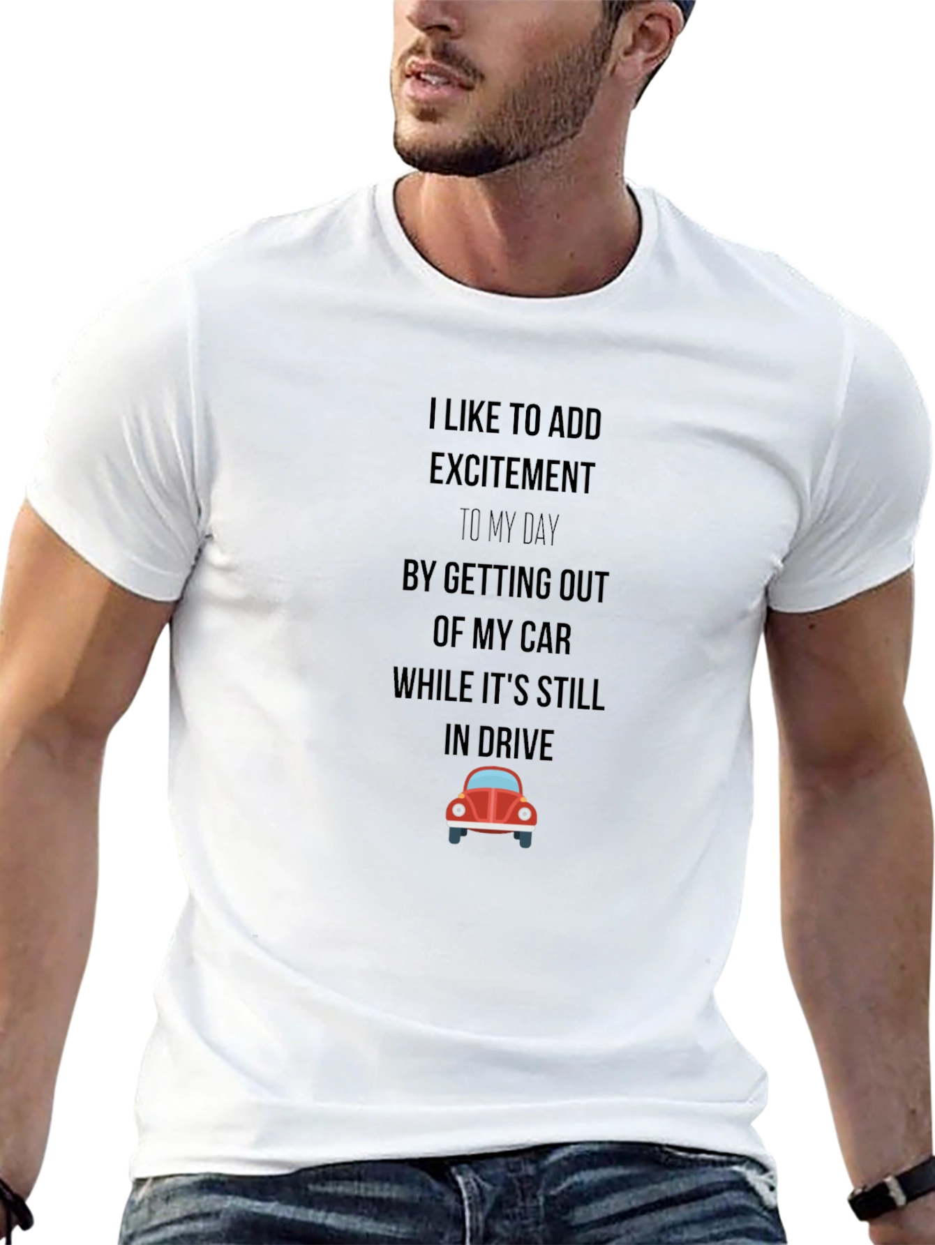 Excitement Black Graphic T-Shirt