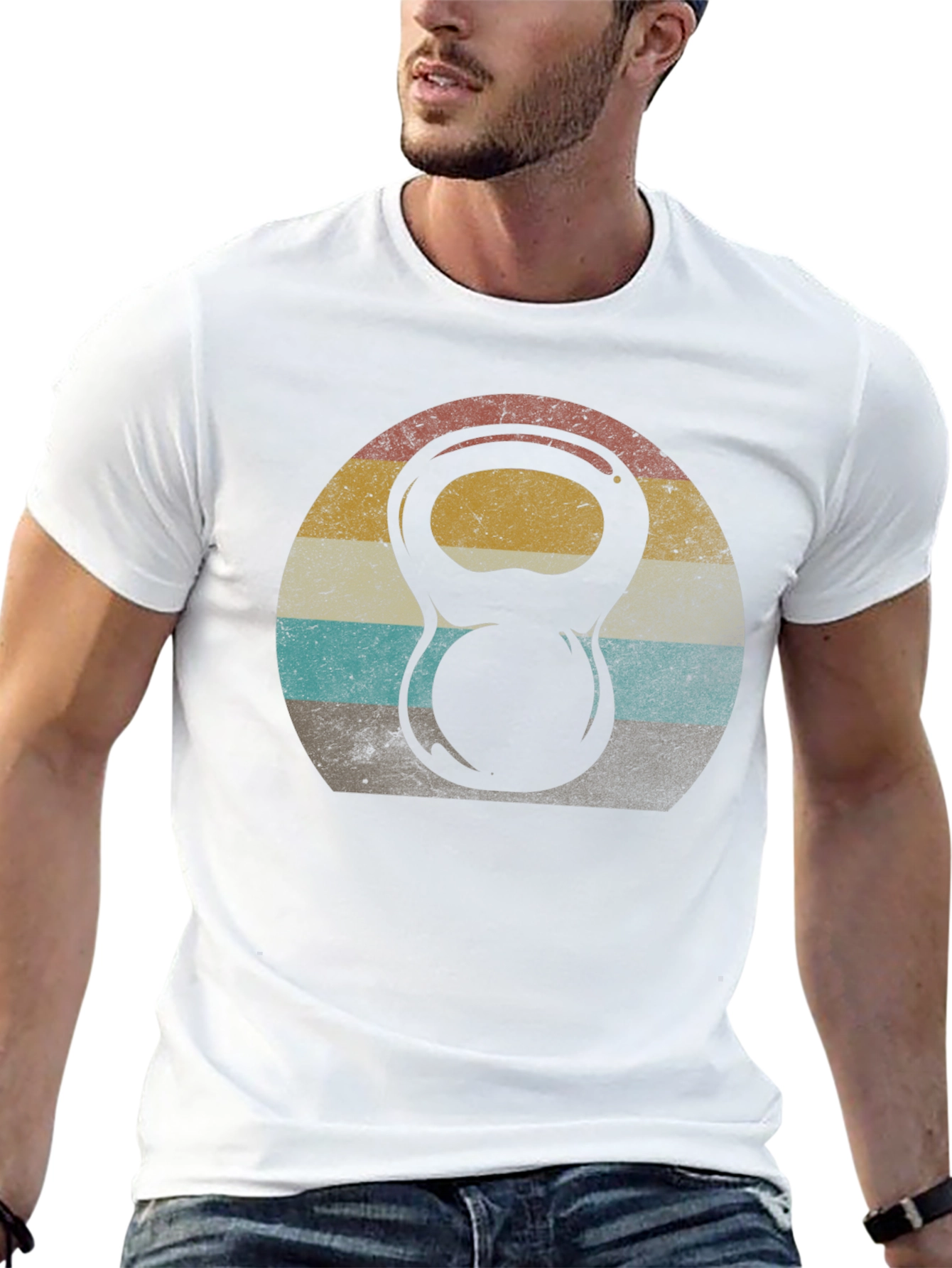 Retro Kettlebell Workout T-Shirt