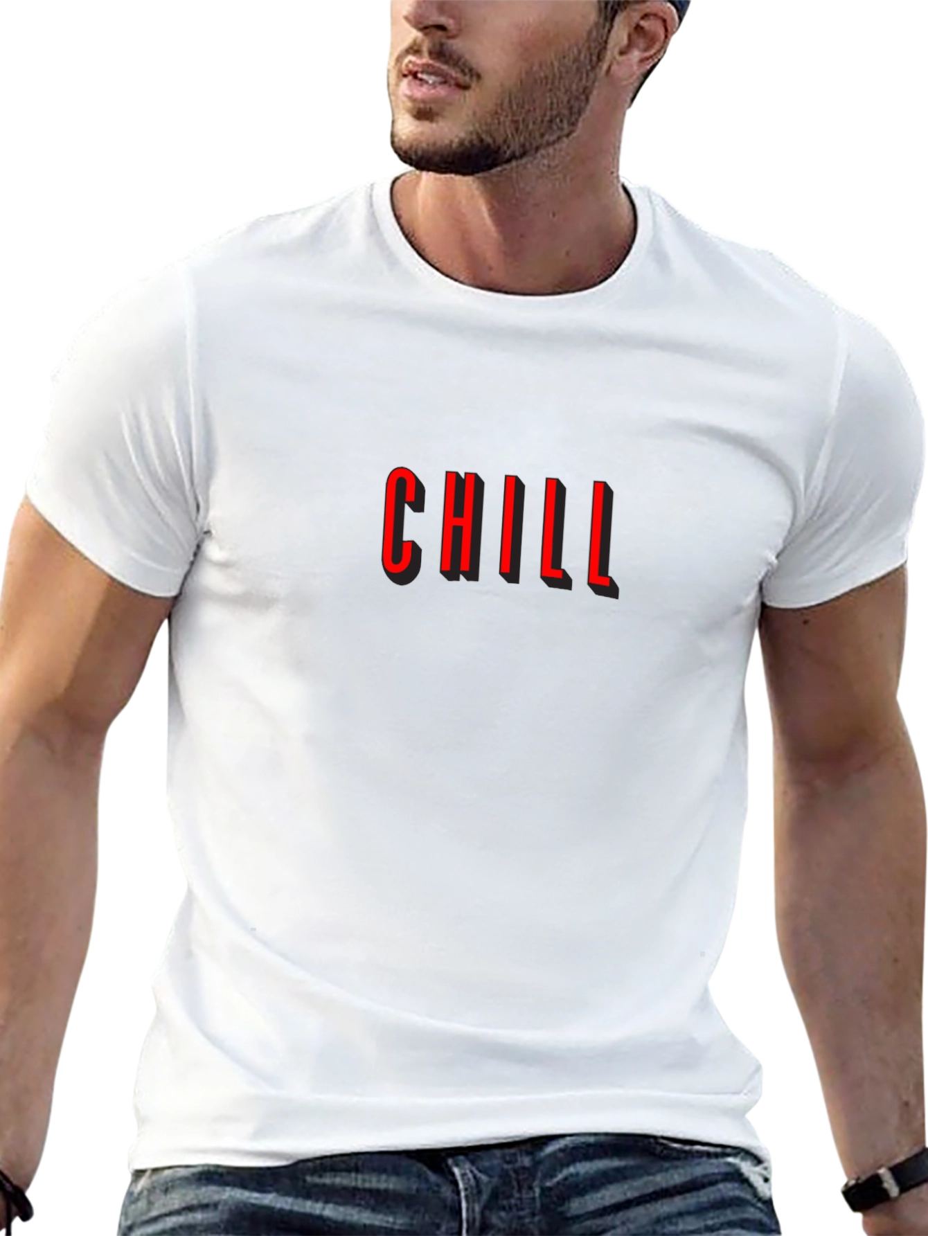 Chill Graphic Tee - Modern Black T-Shirt