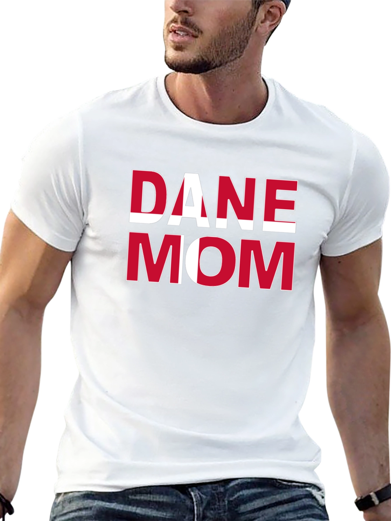 Dane Mom T-Shirt - Danish Flag Pride