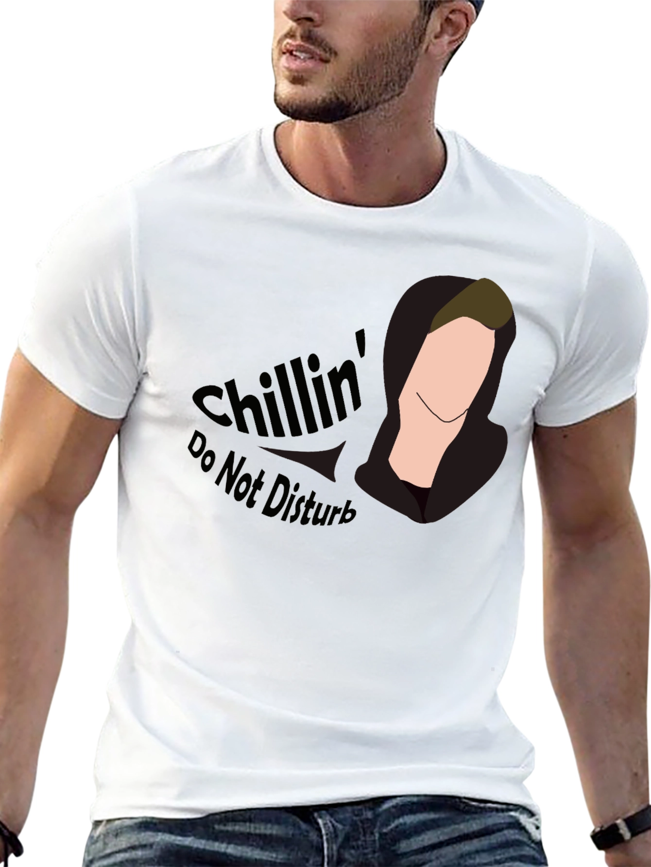 Chillin Tee - Do Not Disturb Black Graphic T-Shirt