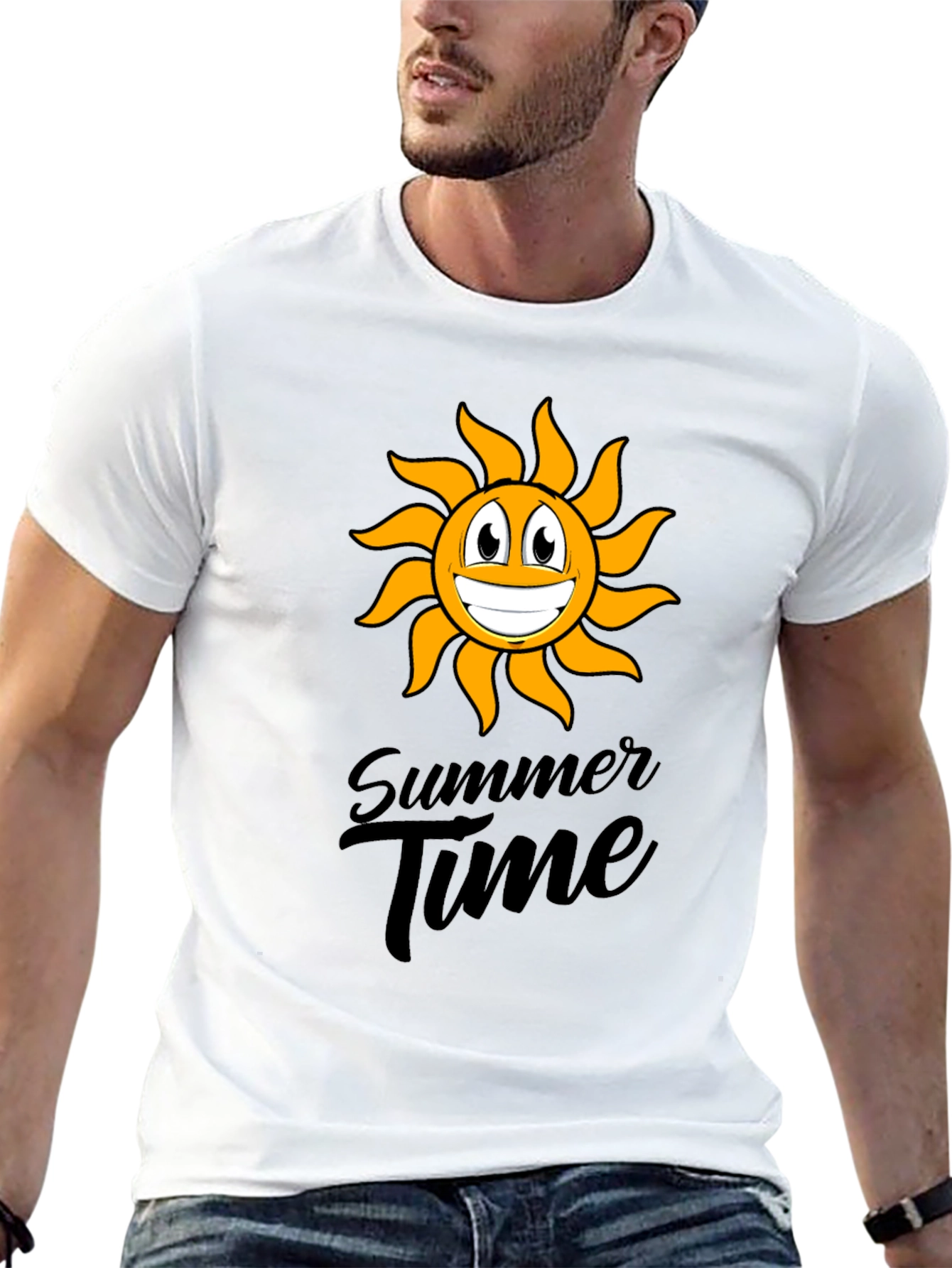 Summer Time T-Shirt - Smiling Sun Design