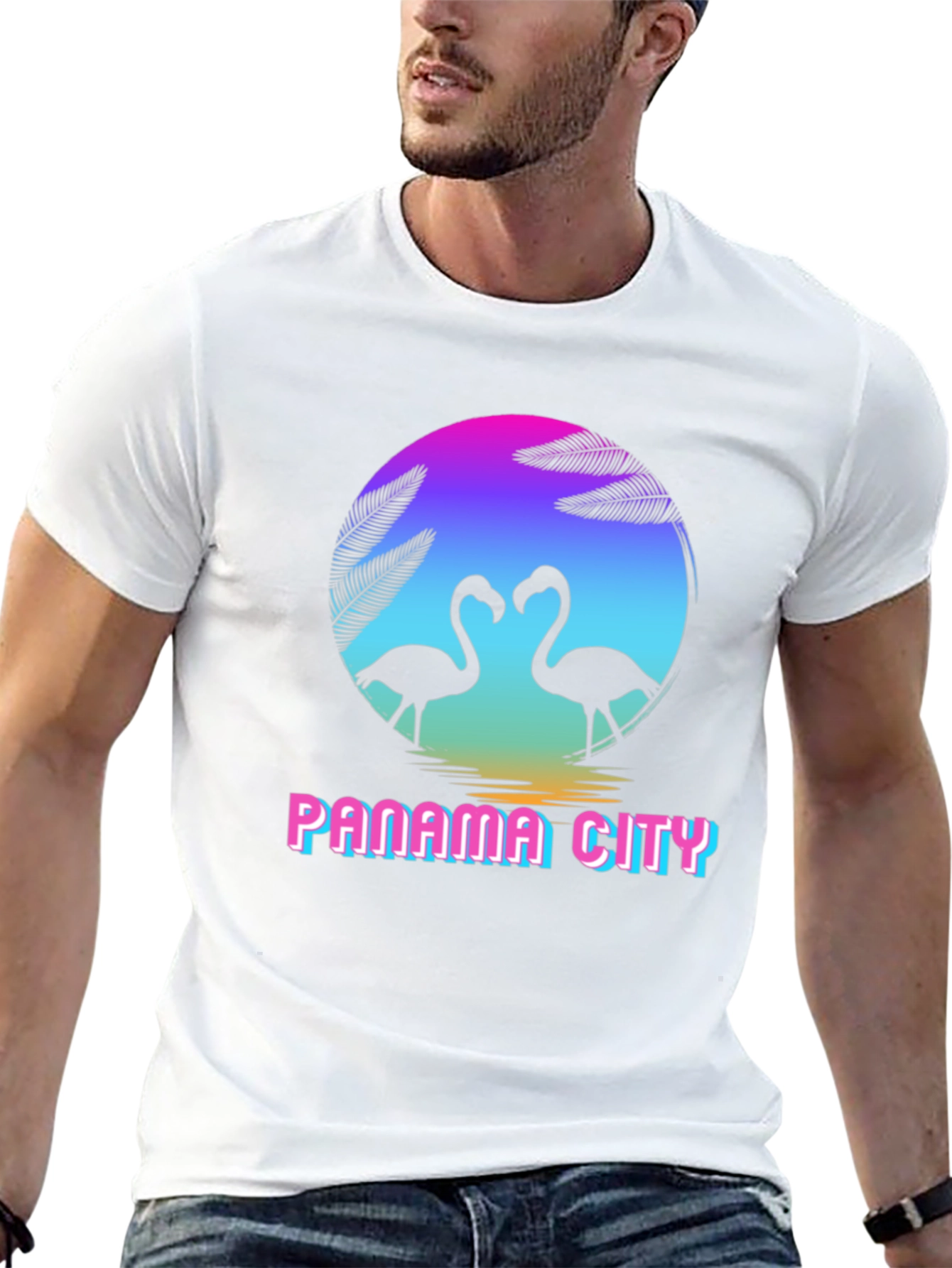 Panama City Retro Flamingo T-Shirt