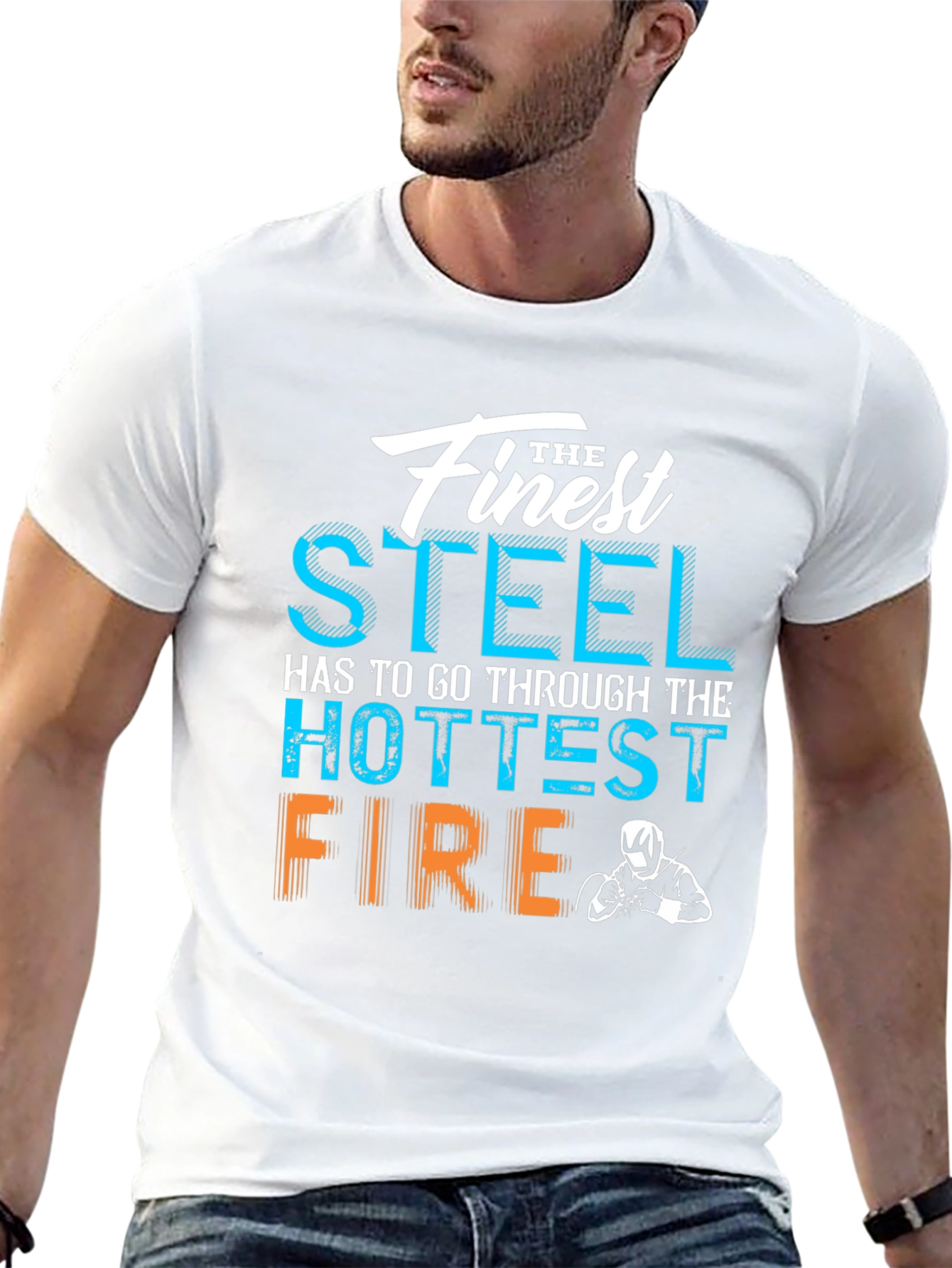 Finest Steel Fire Black Graphic T-Shirt