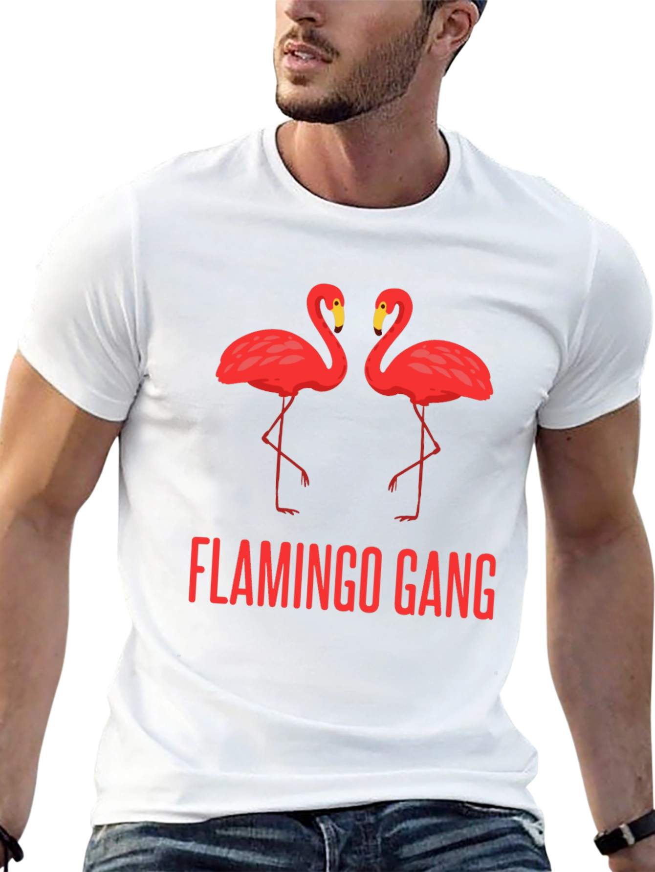 Flamingo Gang Black T-Shirt