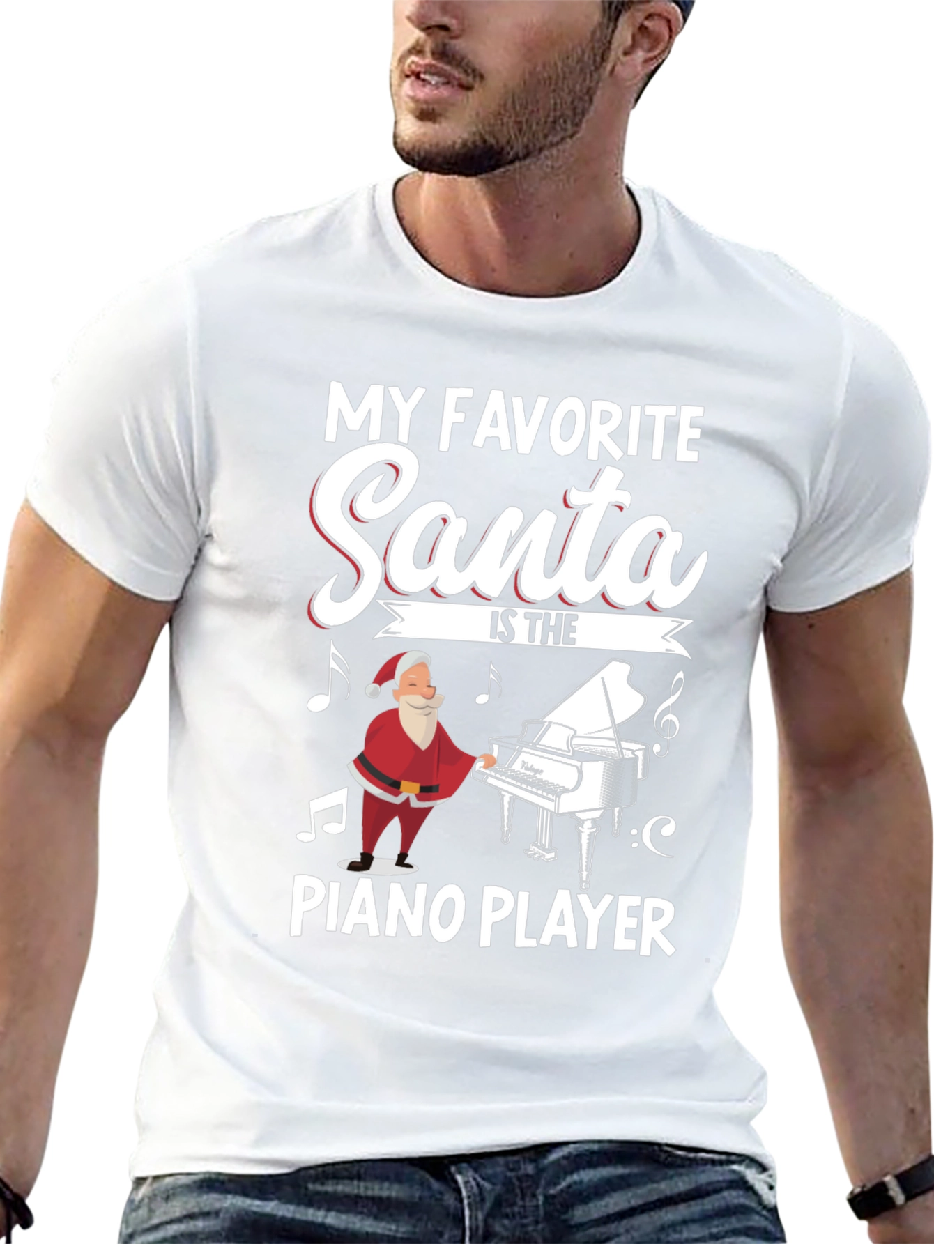 Santa Piano Player T-Shirt - My Favorite