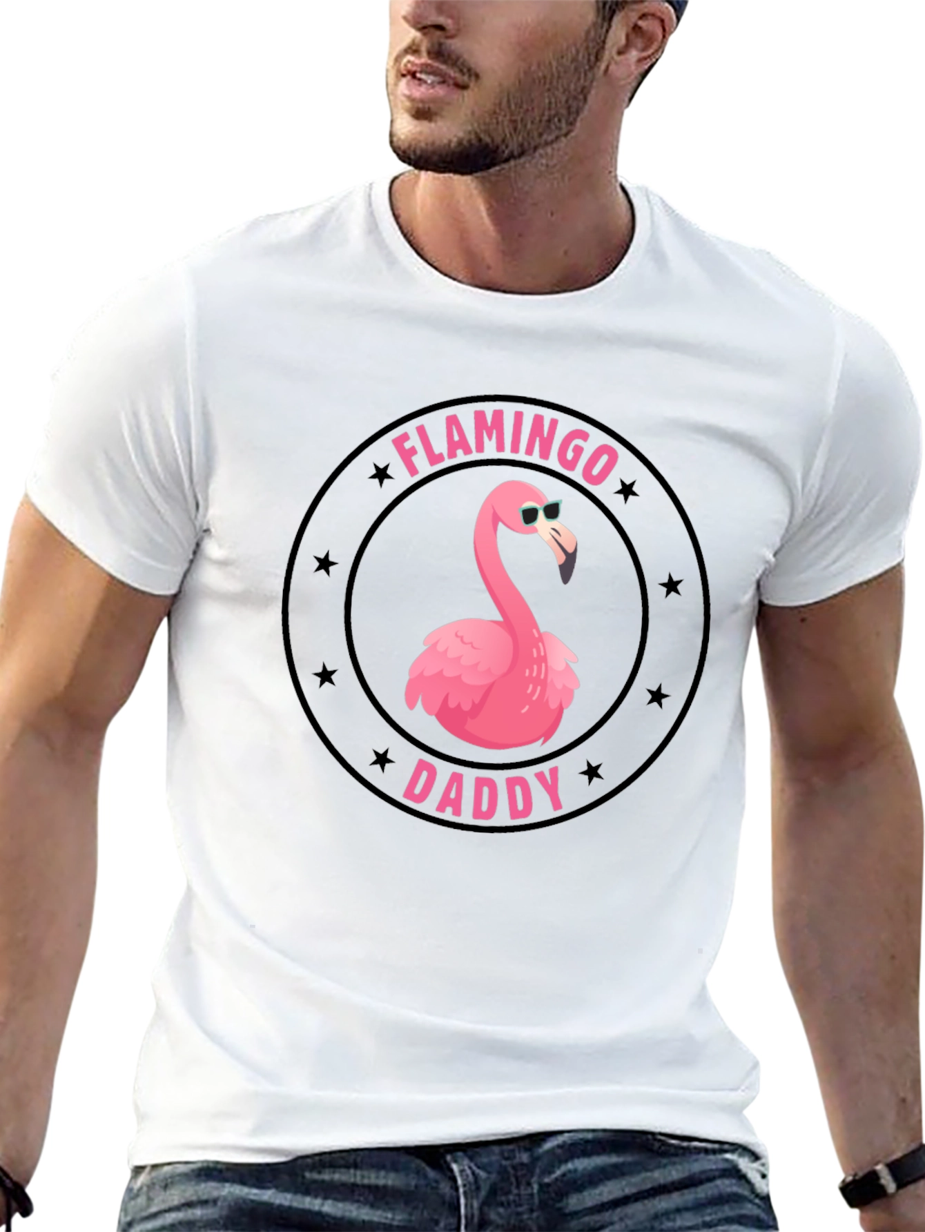Flamingo Daddy T-Shirt - Cool Graphic Tee