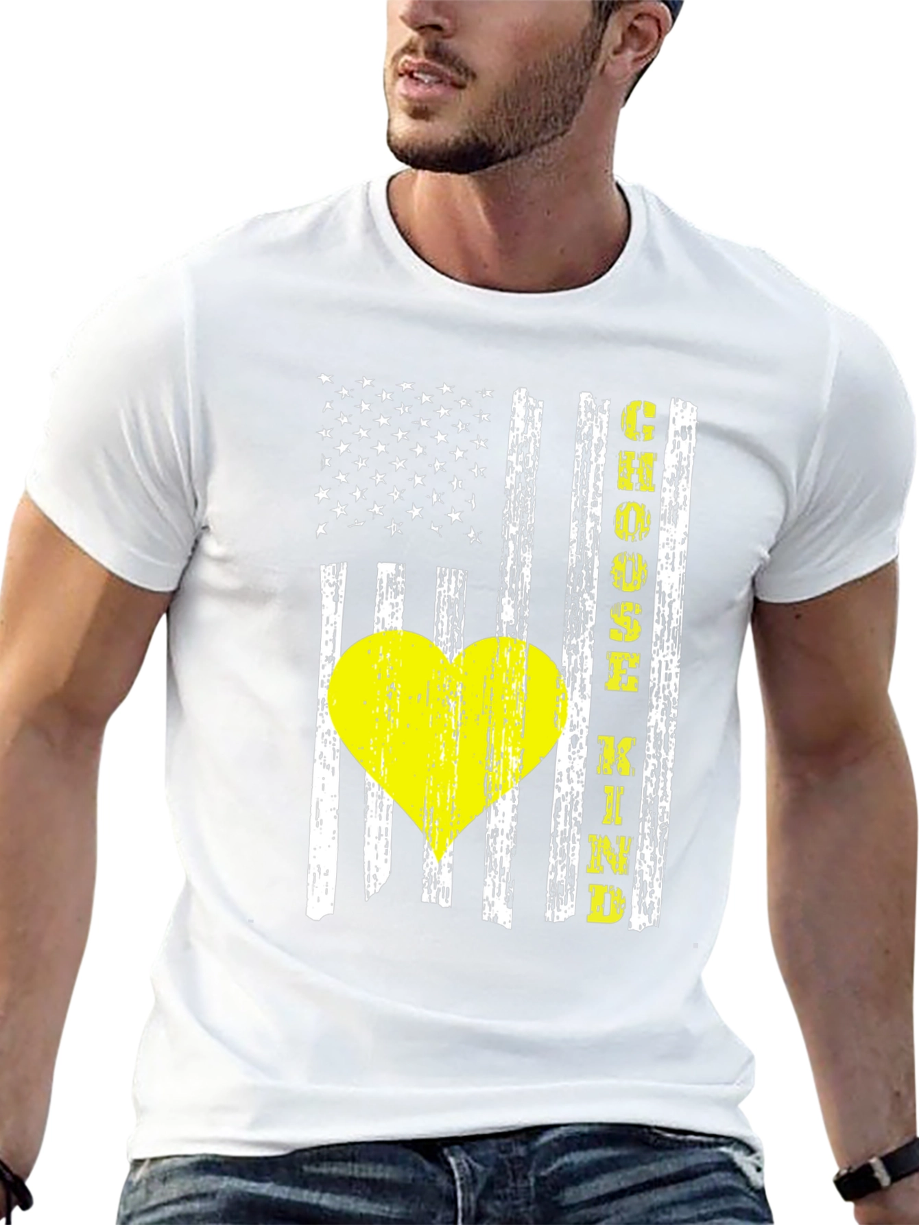 Choose Kind Heart Flag T-Shirt