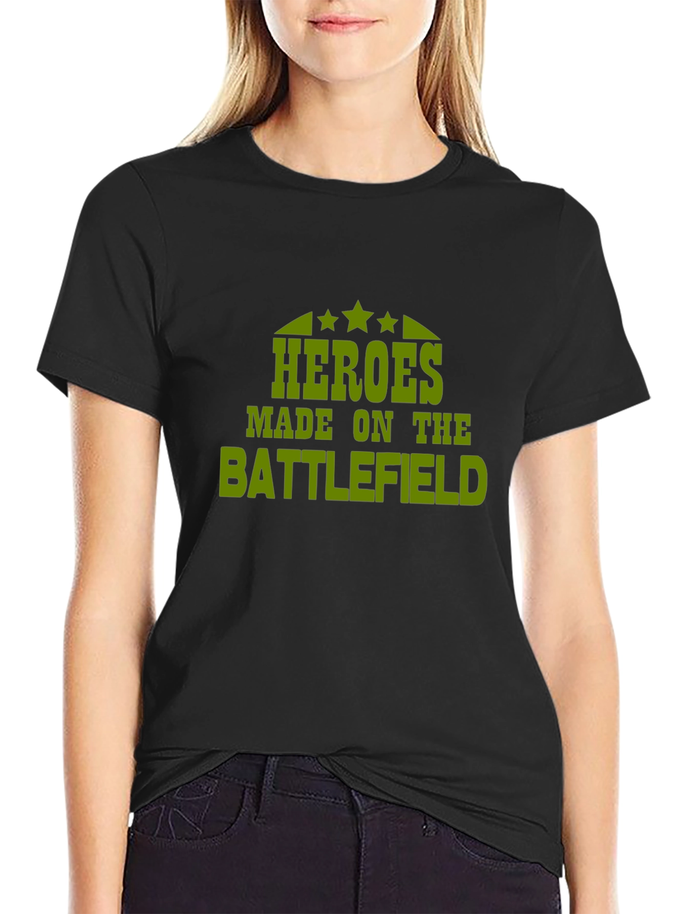 Heroes Made on the Battlefield Black T-Shirt