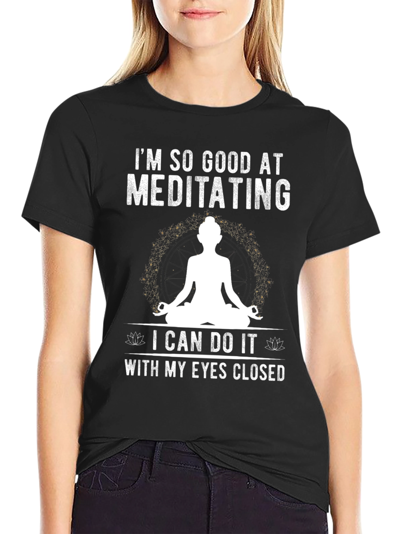 Meditating T-Shirt Funny Yoga Tee