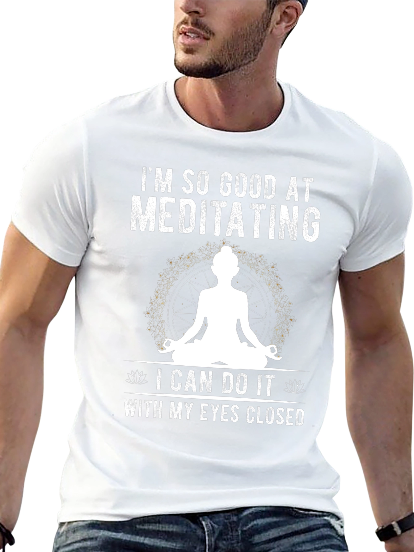Meditating T-Shirt Funny Yoga Tee