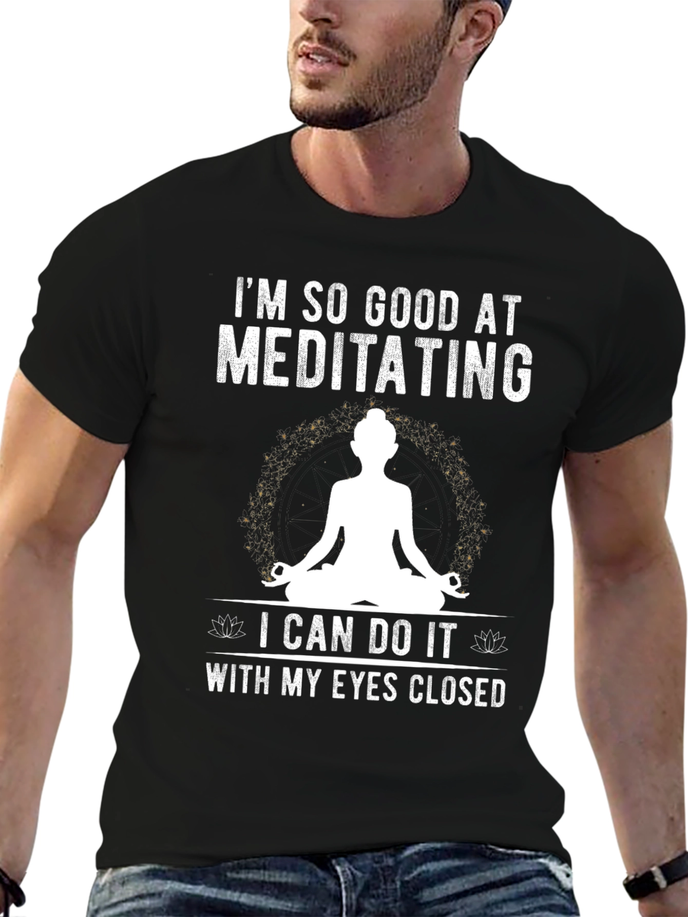 Meditating T-Shirt Funny Yoga Tee