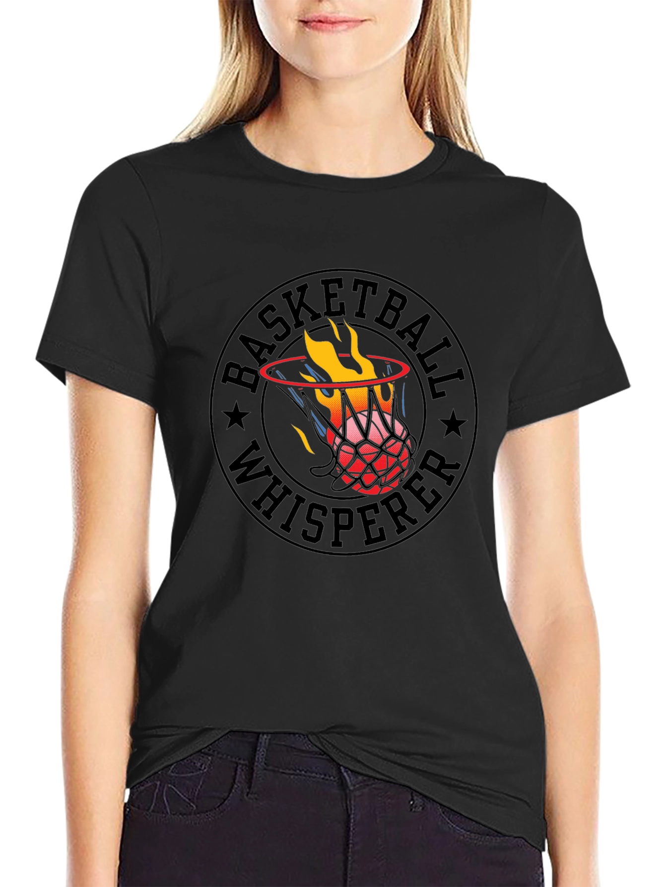 Basketball Whisperer Graphic T-Shirt - Black