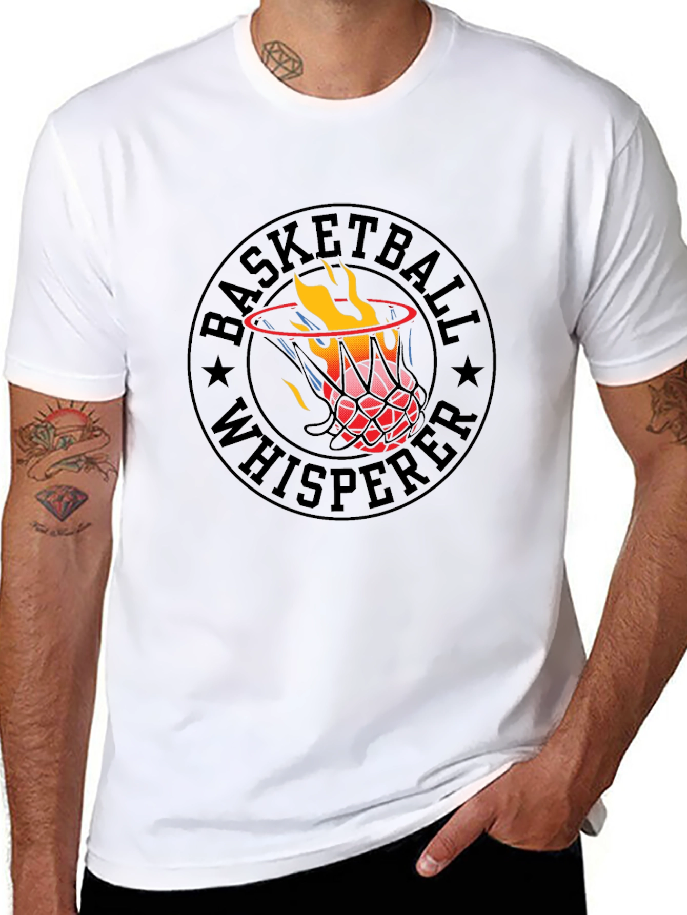 Basketball Whisperer Graphic T-Shirt - Black