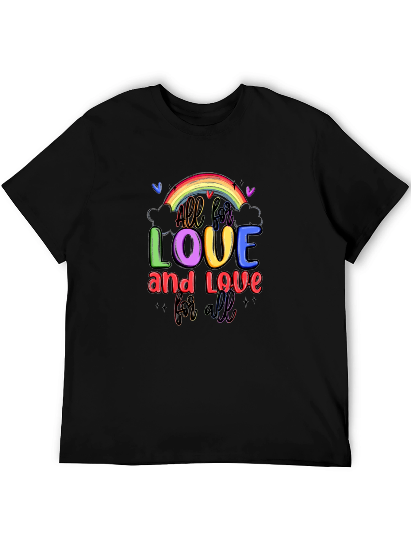 All for Love Rainbow Graphic Tee