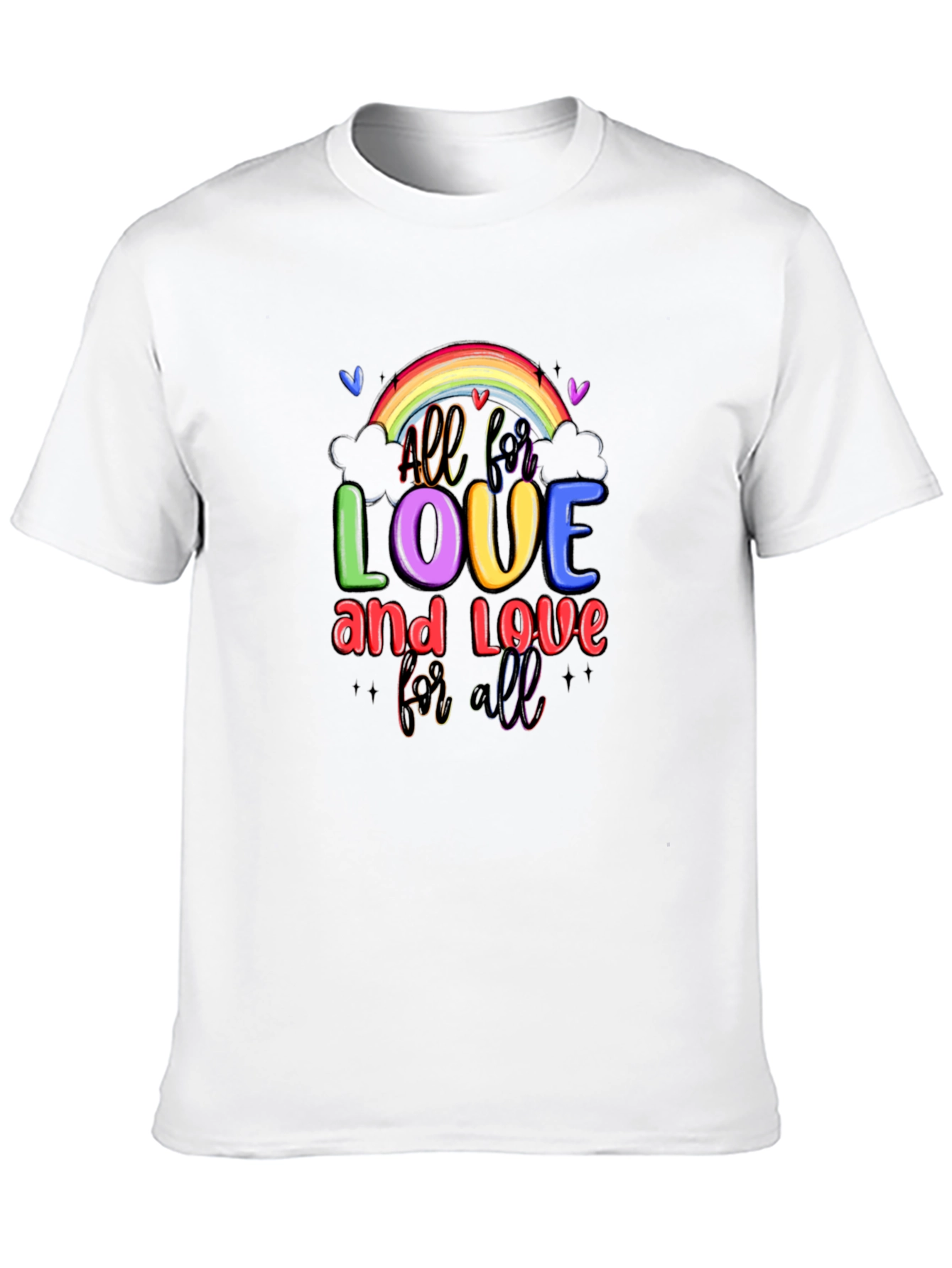 All for Love Rainbow Graphic Tee