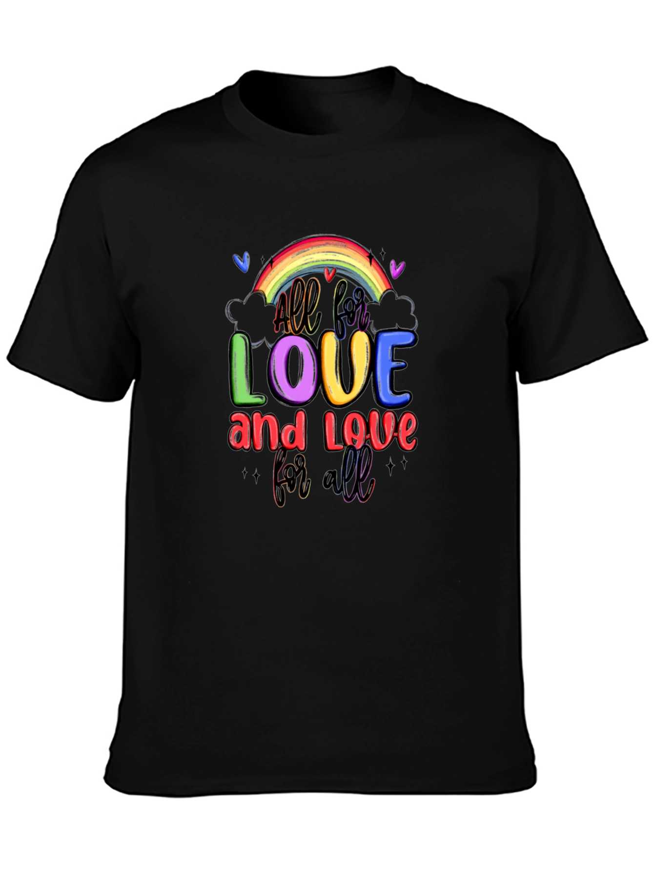 All for Love Rainbow Graphic Tee