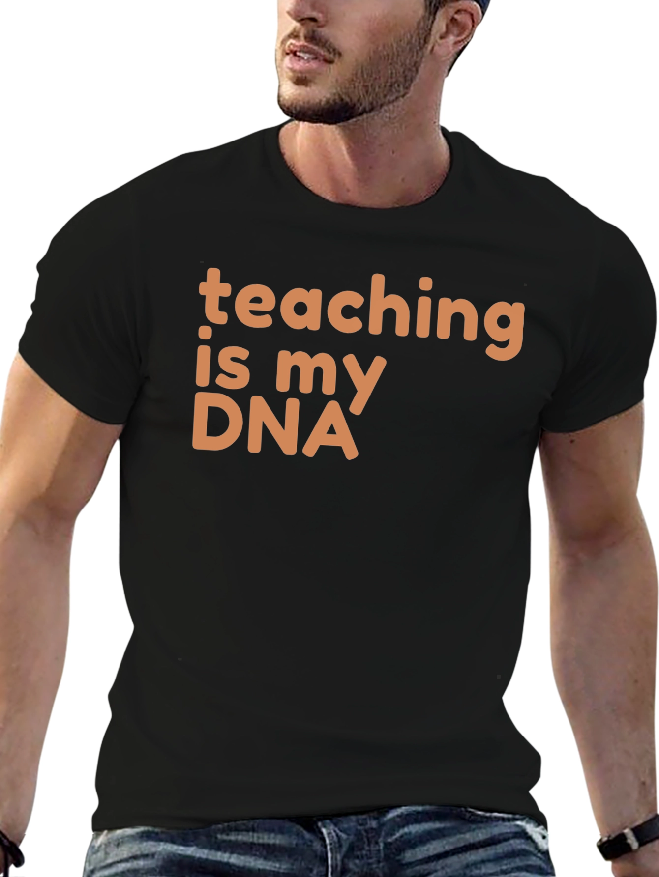 Teaching is My DNA Graphic Tee - Black