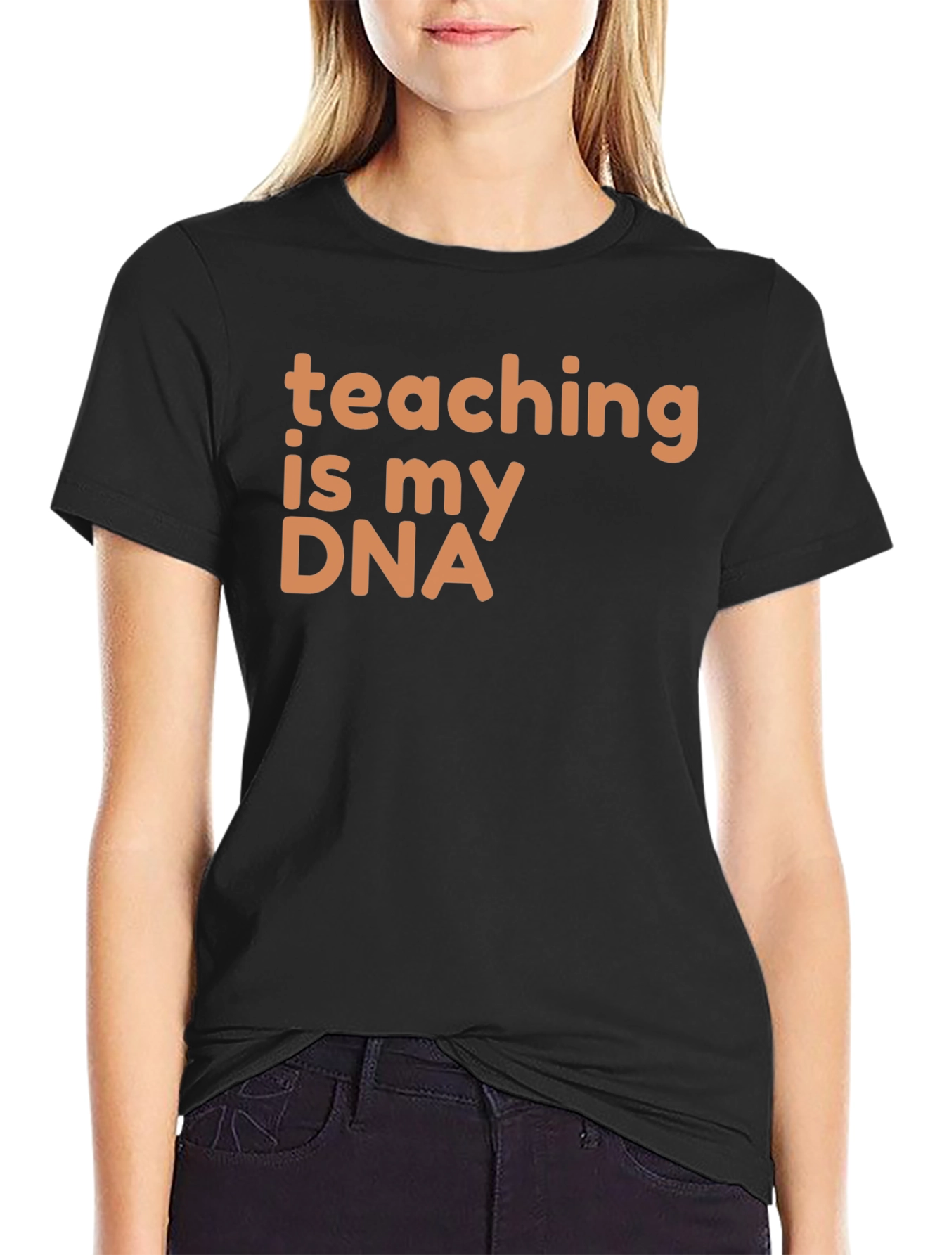 Teaching is My DNA Graphic Tee - Black