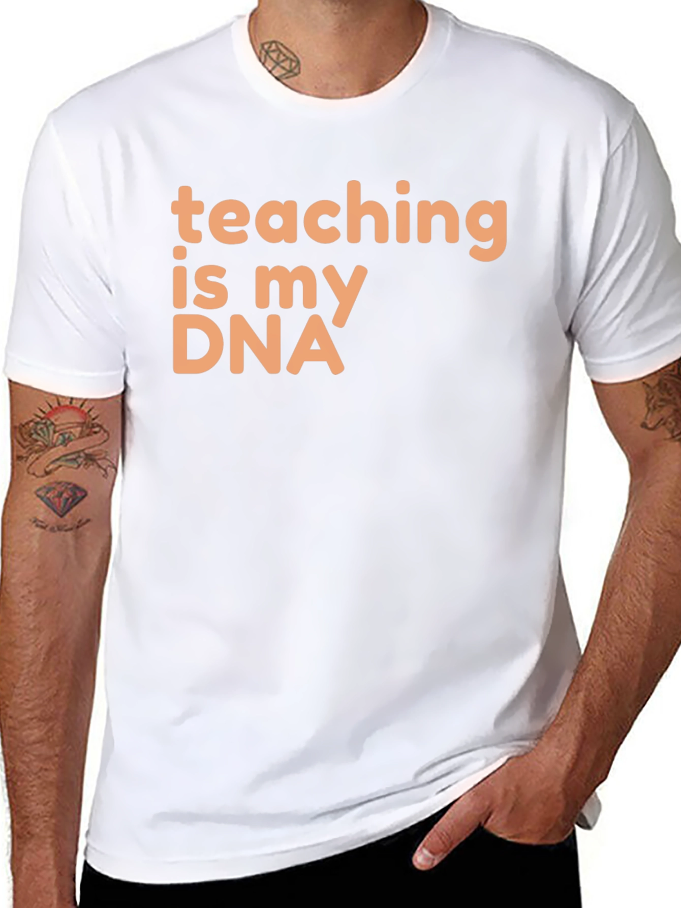 Teaching is My DNA Graphic Tee - Black