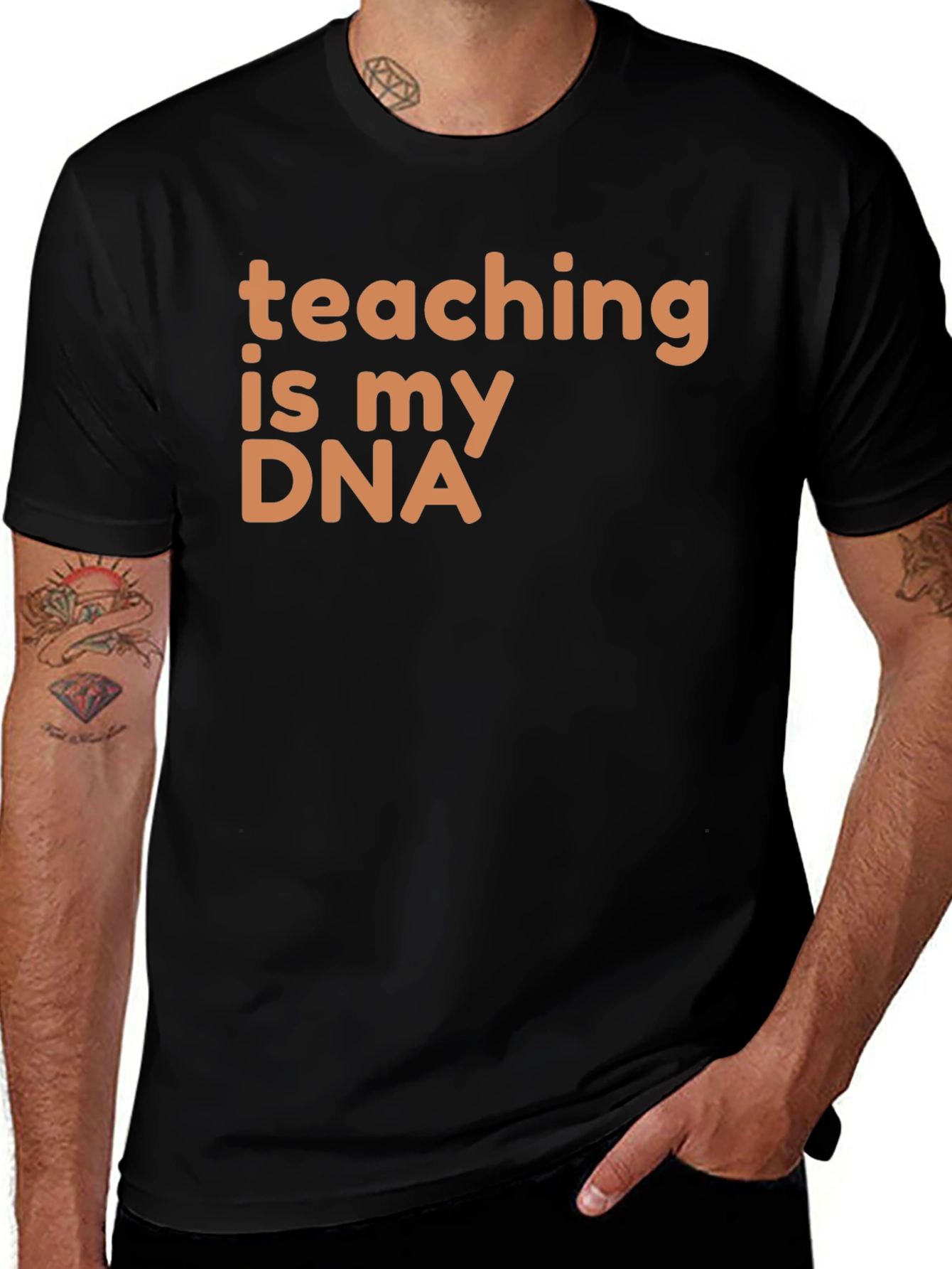 Teaching is My DNA Graphic Tee - Black