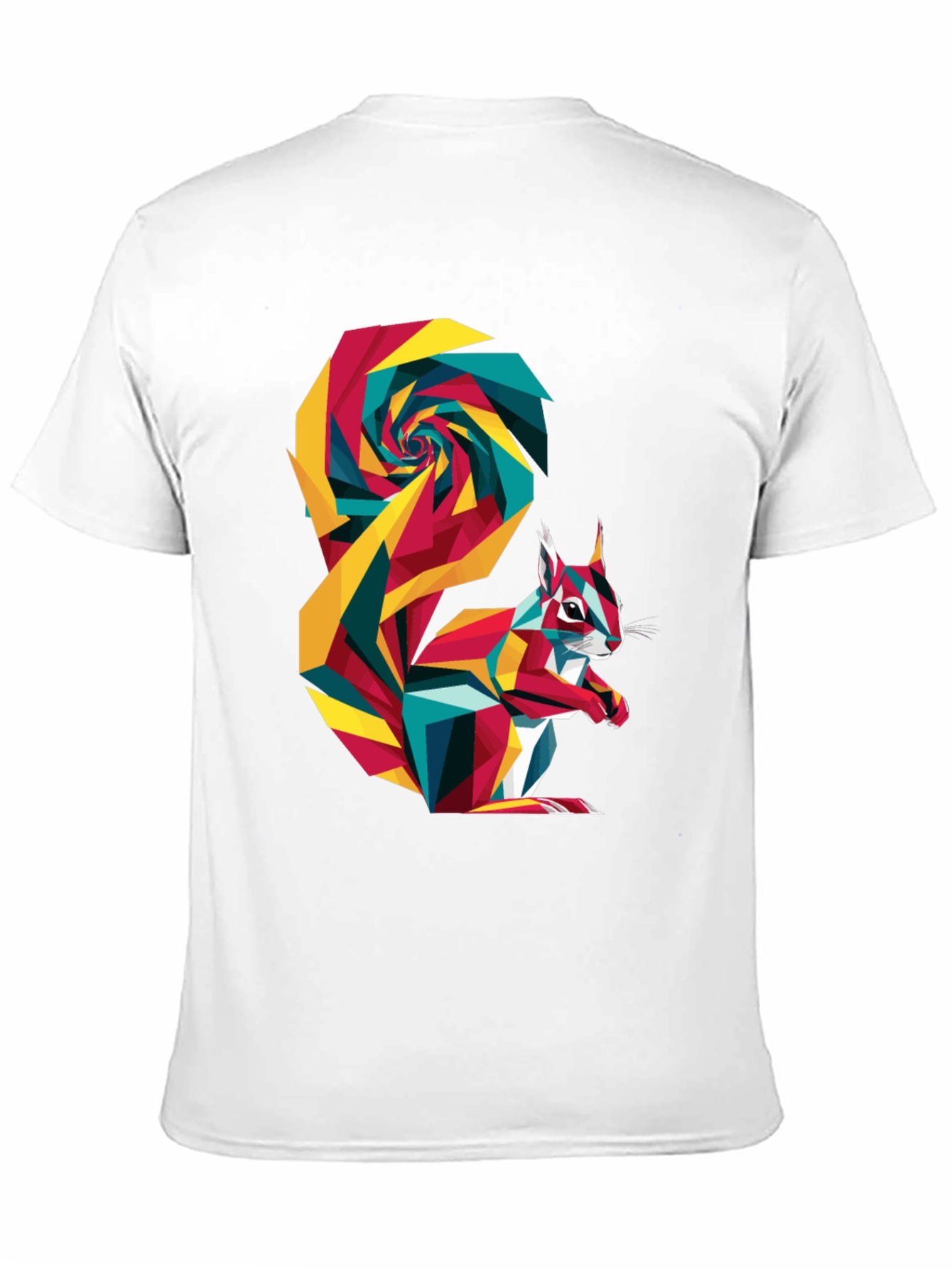Geometric Squirrel Graphic Tee - Mens Black T-Shirt