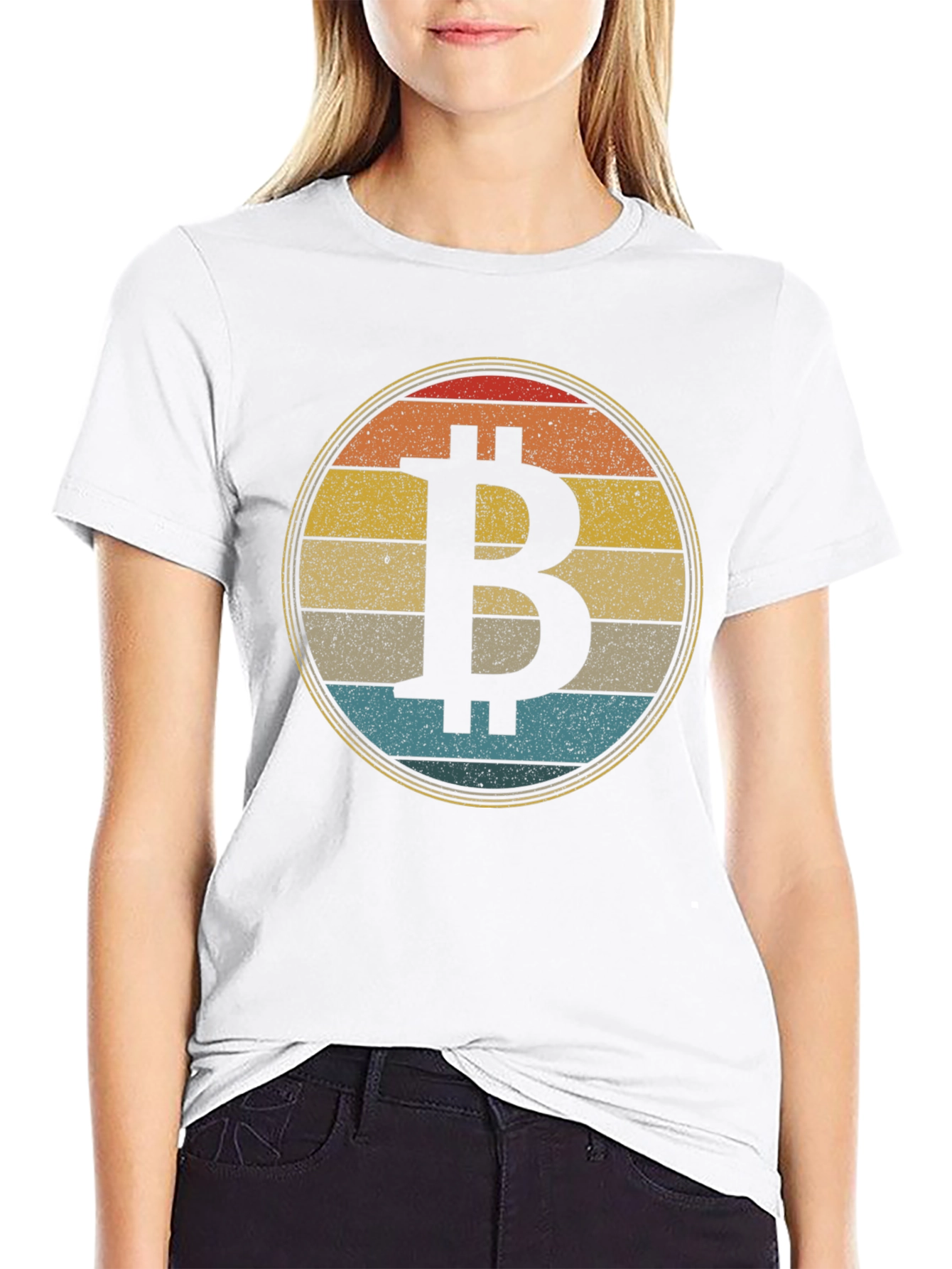 Bitcoin Retro Sunset T-Shirt Crypto Tee