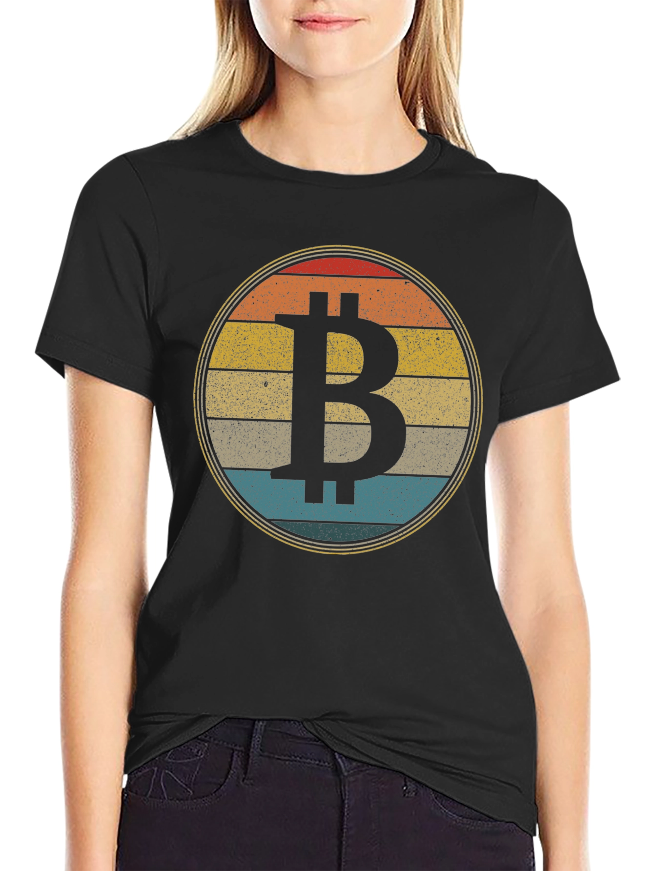 Bitcoin Retro Sunset T-Shirt Crypto Tee