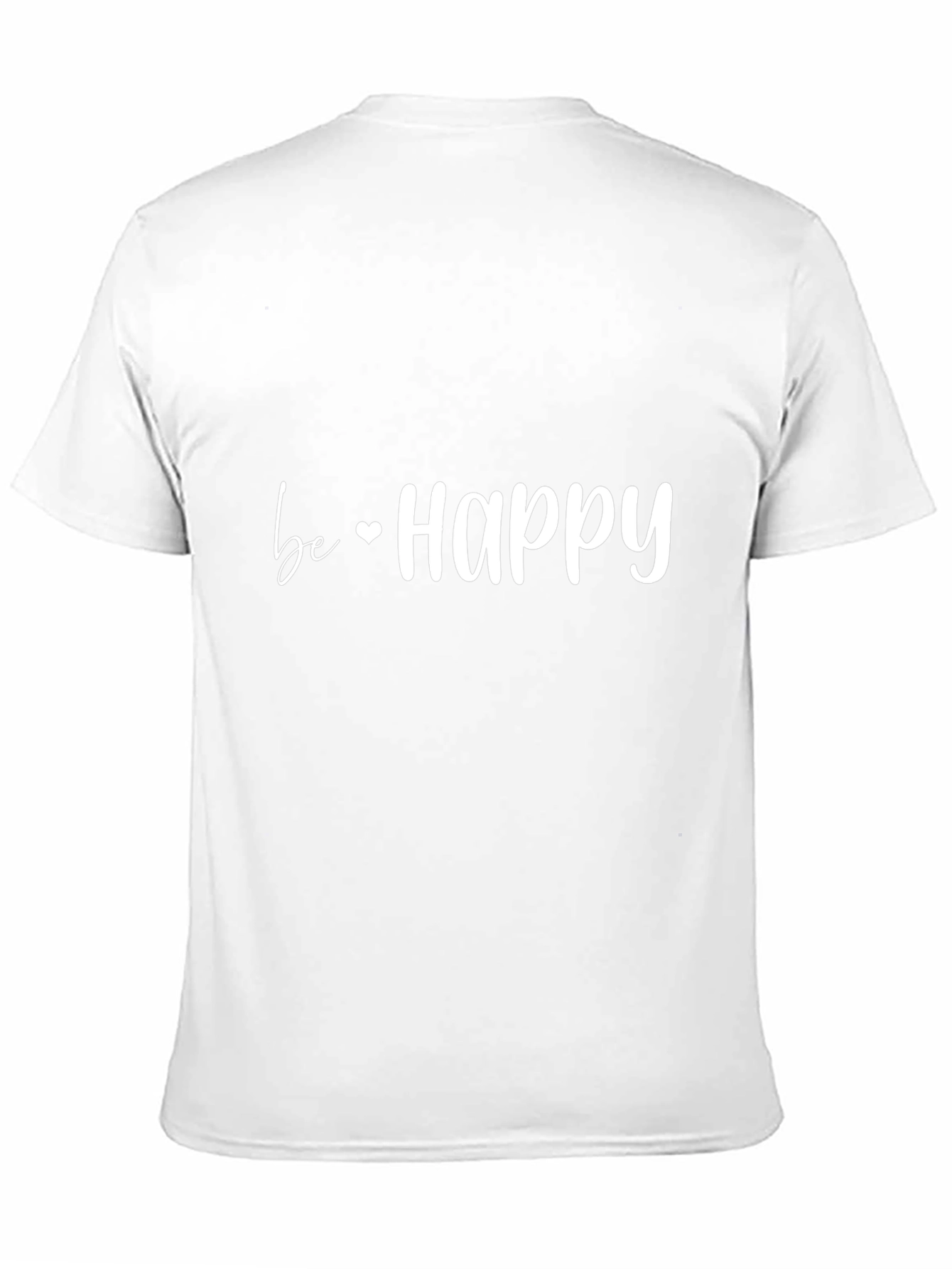 Be Happy Graphic Tee - Black Casual T-Shirt