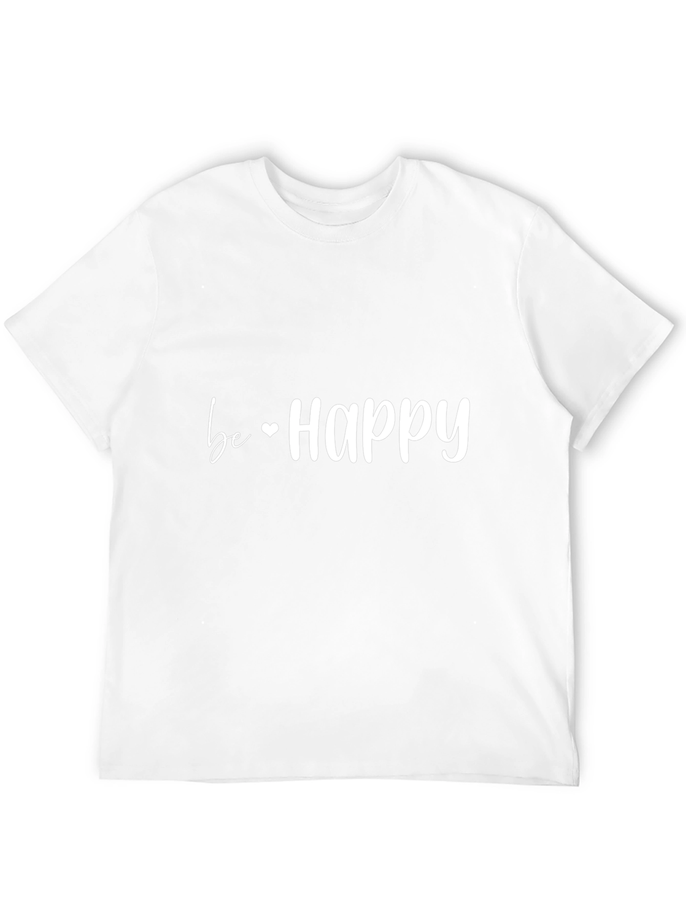 Be Happy Graphic Tee - Black Casual T-Shirt
