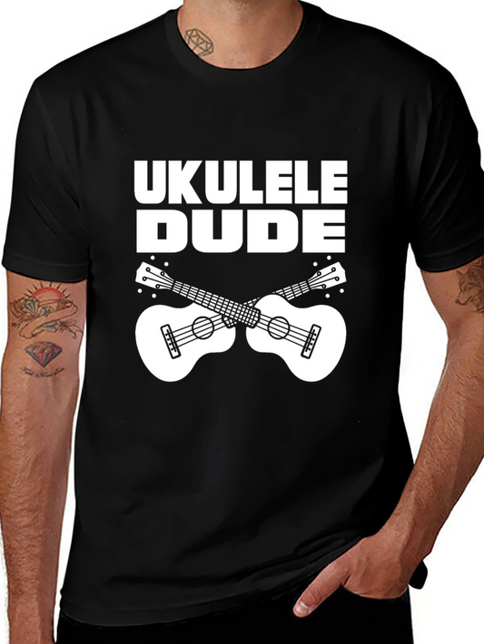 Ukulele Dude Black Graphic Tee Shirt