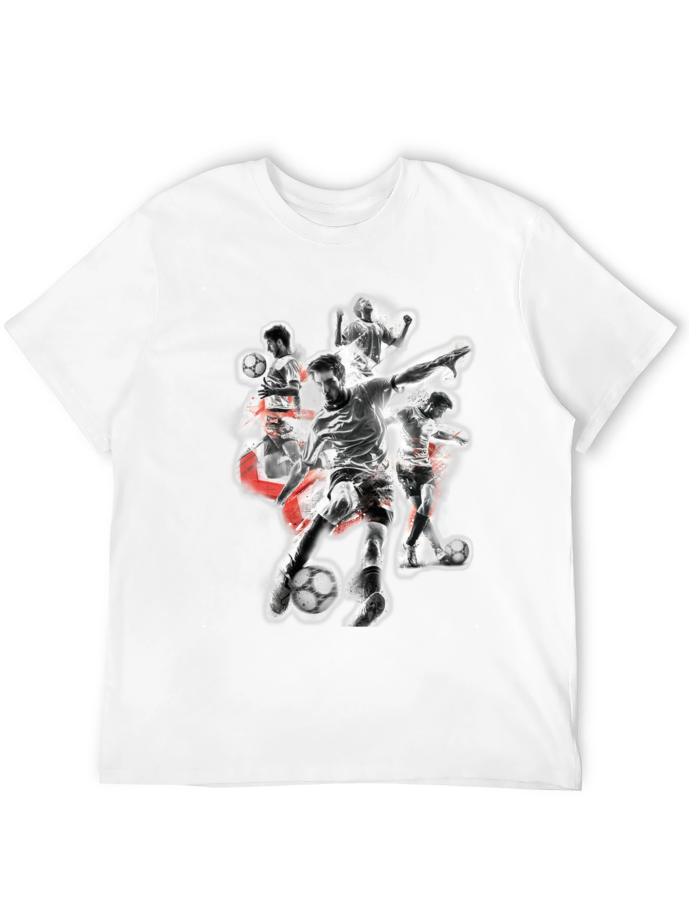 Soccer Player Graphic Black T-Shirt