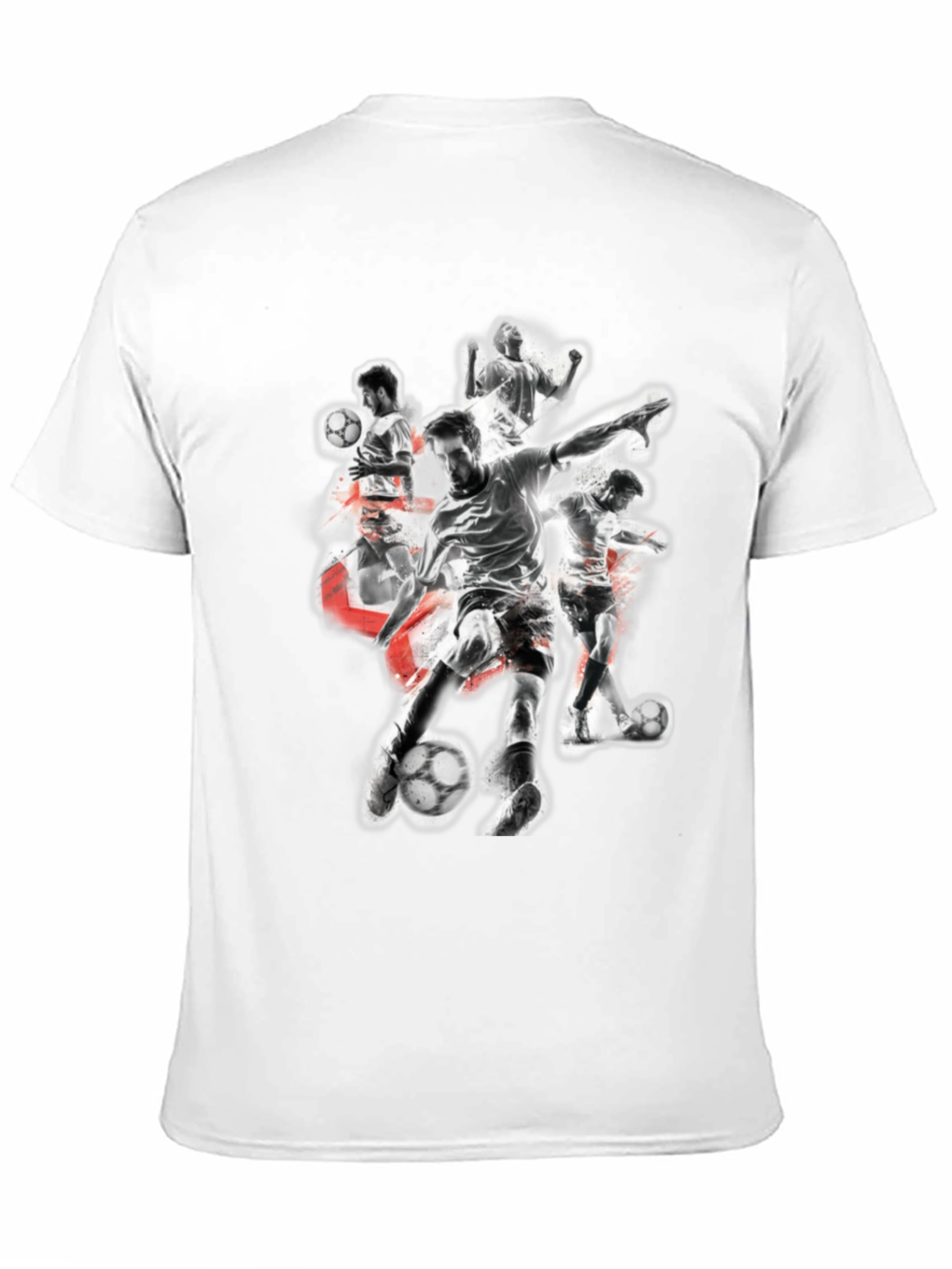 Soccer Player Graphic Black T-Shirt