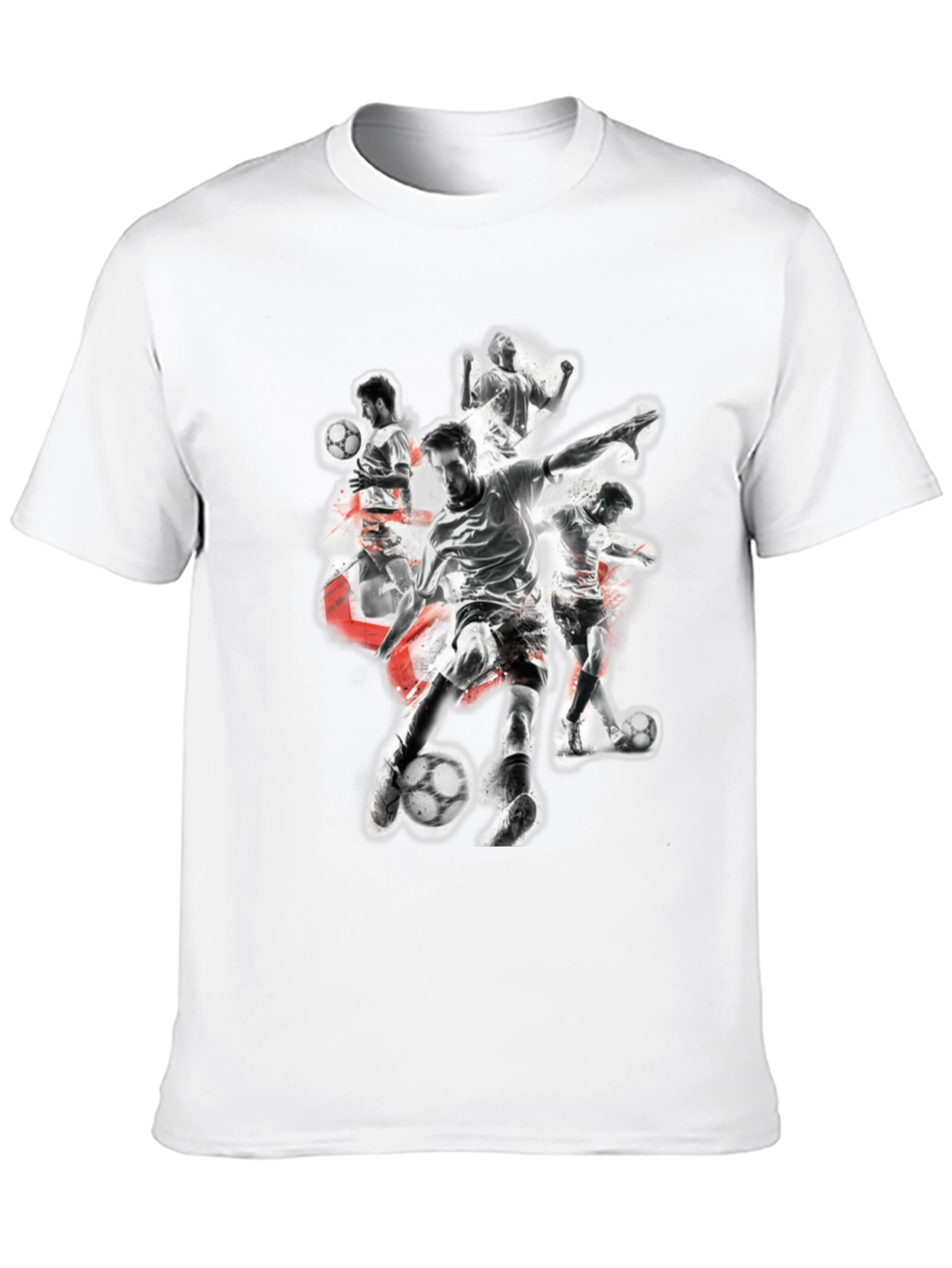 Soccer Player Graphic Black T-Shirt